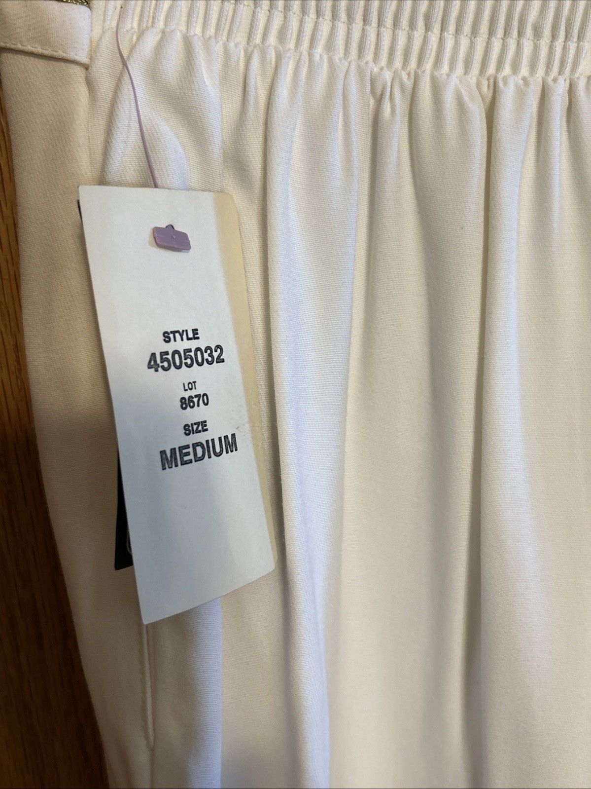 Vintage Maren Pants Slacks White Nautical Gold Trim Women’s Med 80s 90s Glam