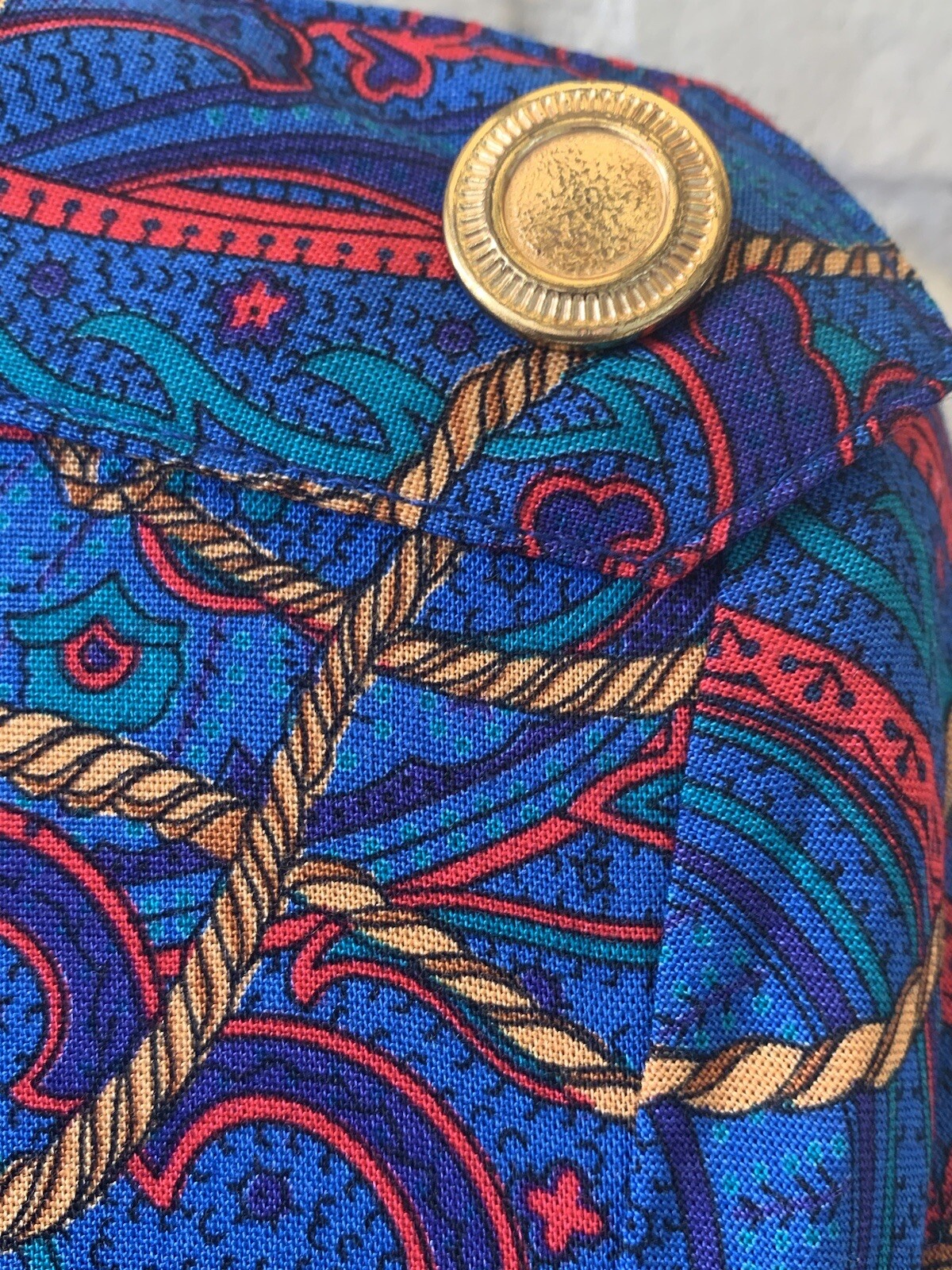Vtg 80s Baroque Abstract Dynasty RJ Stevens paisley Dress Women’s Size 14 NWT