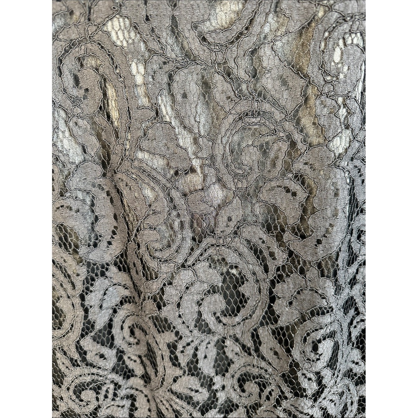 Unique Vintage Black Lace Classic Special Occasion Wedding Minimalist Dress Sz L