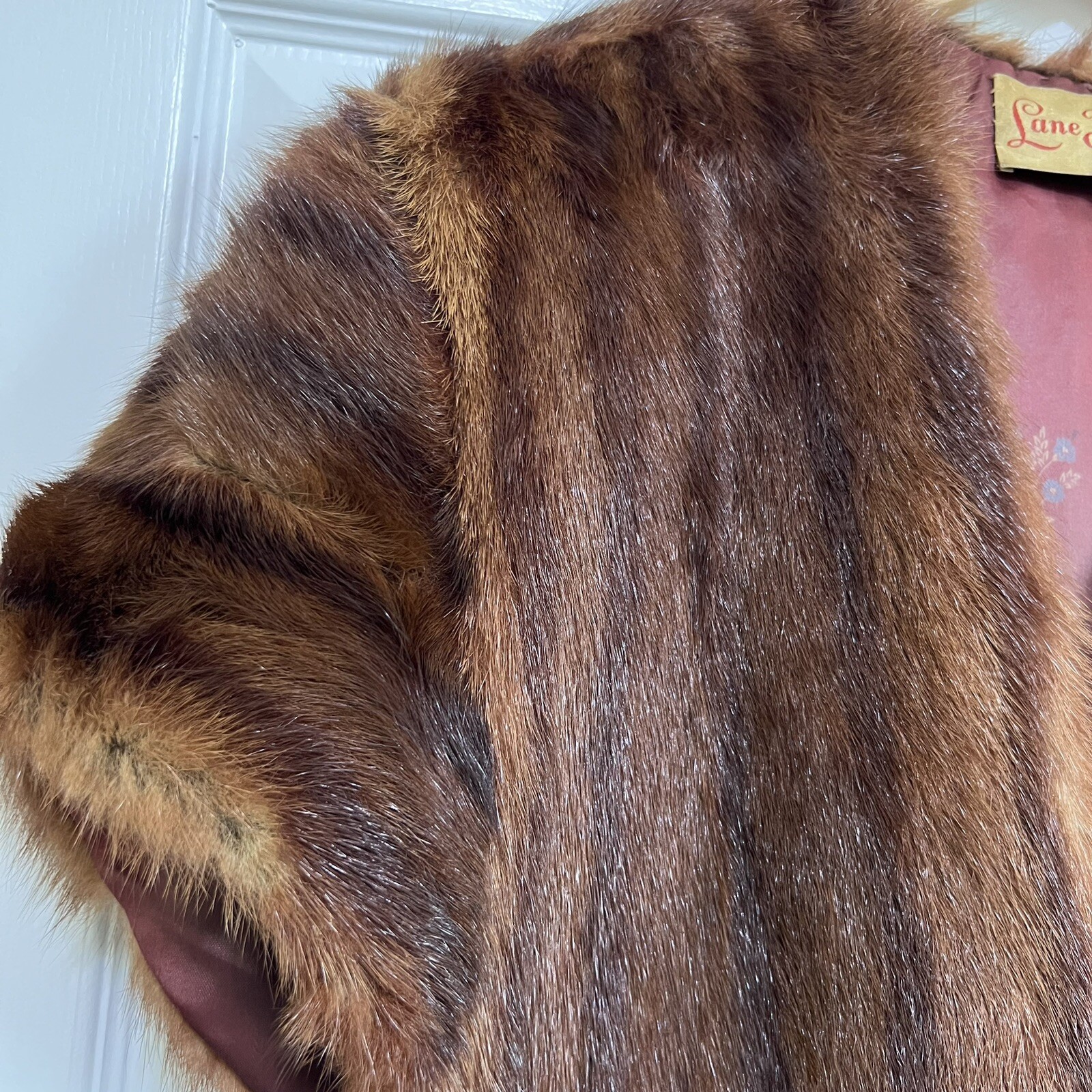Vintage Lane Bryant Mink Stole Shoulder Wrap Coverlet One Size