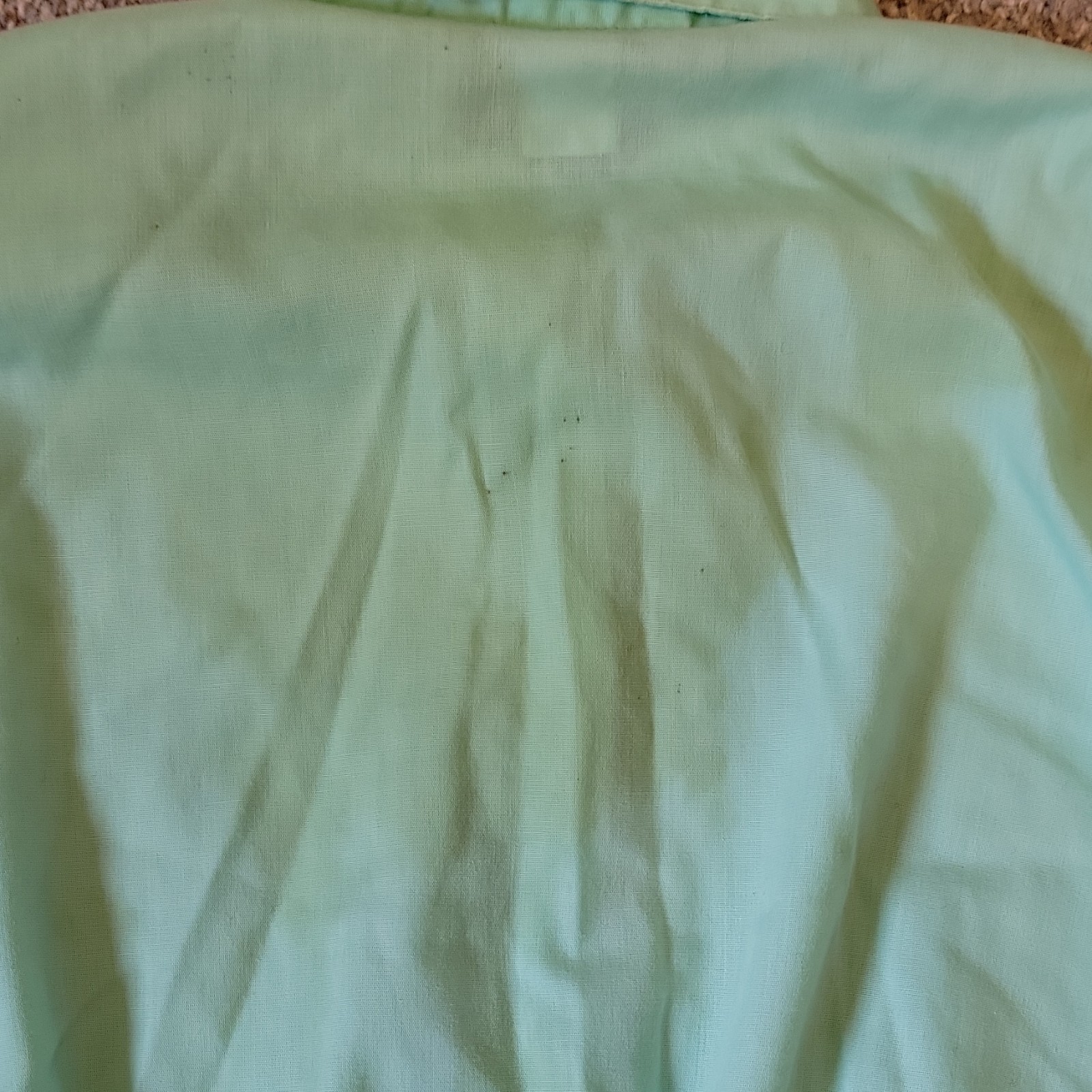The American Shirt Dress 1980s Green Shirt Dress Size 11/12 Vintage Made in USA