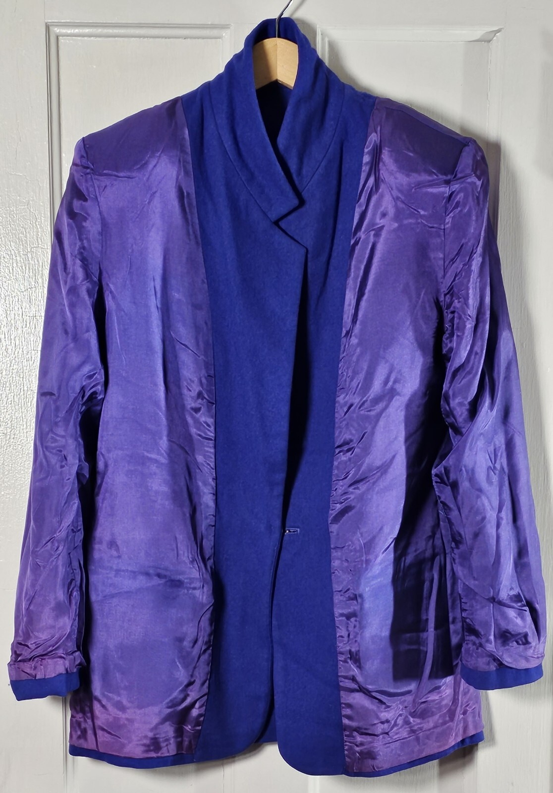 VTG Lynn Greene Blazer Richard Neal Women’s Size 6 Inidgo Purple Wool Lined