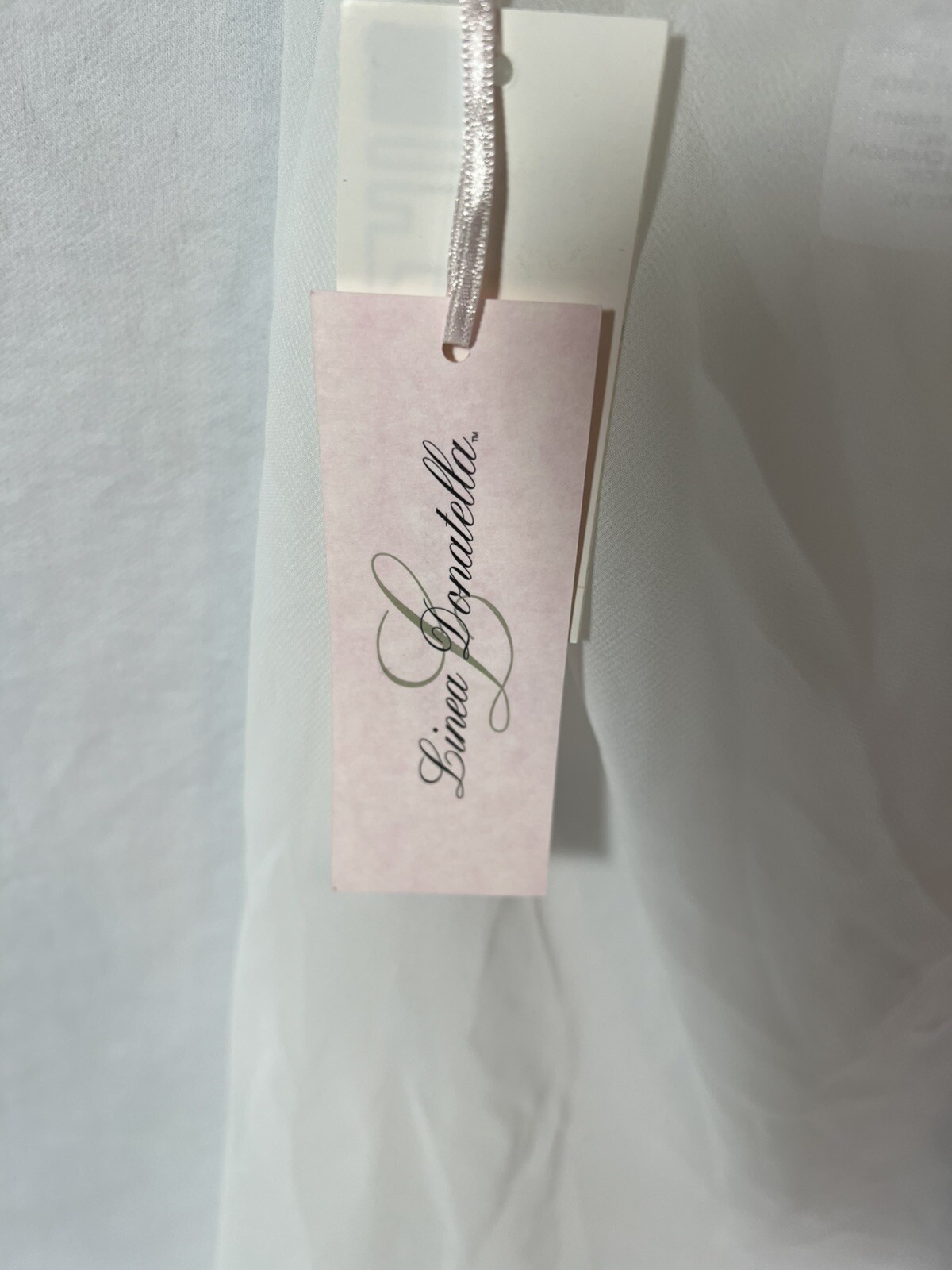 Vintage Linea Donatella XL Ivory Wedding Babydoll Satin & Mesh Nightgown NWT