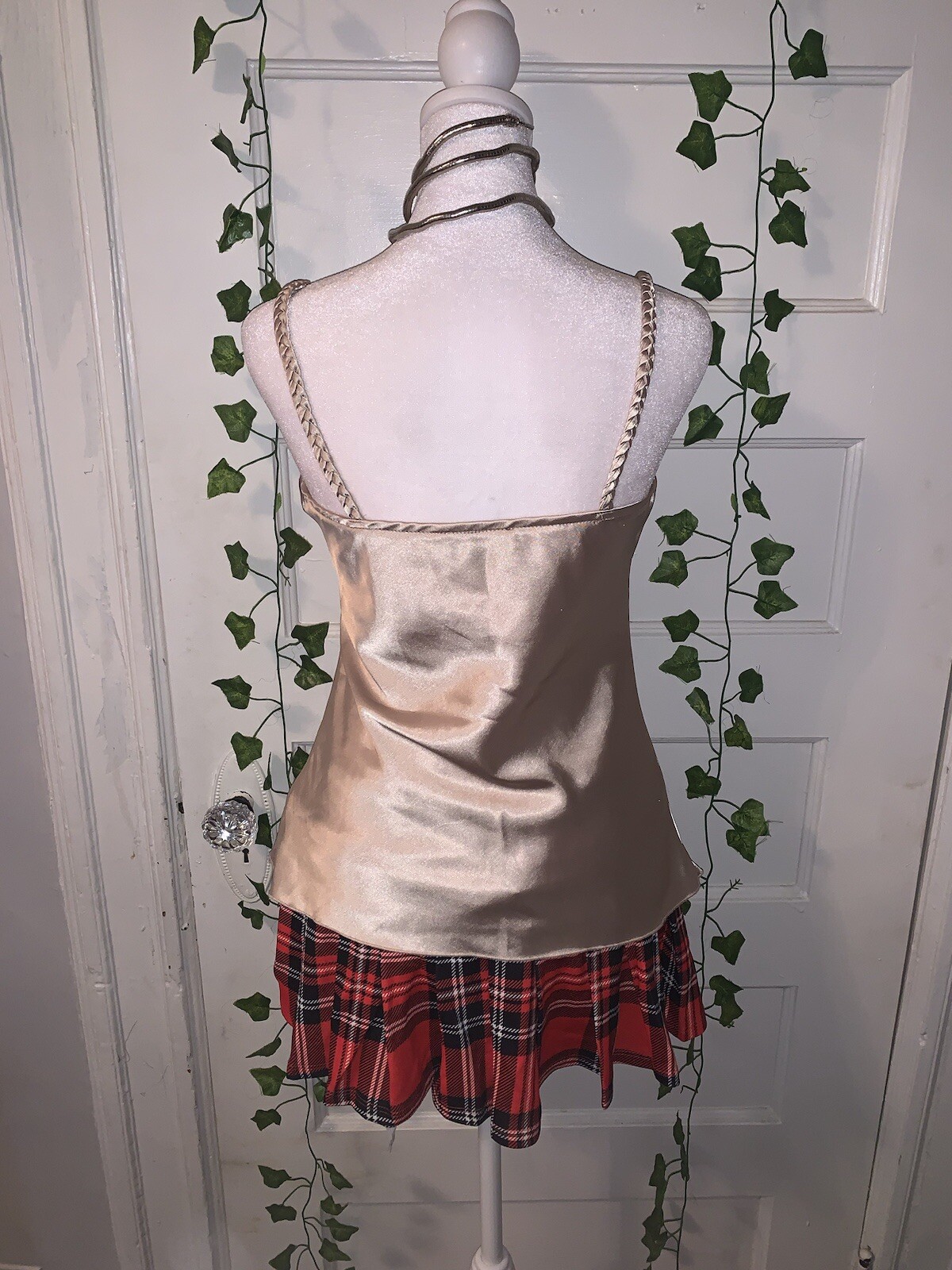 vintage y2k BCX gold satin milkmaid cami size small