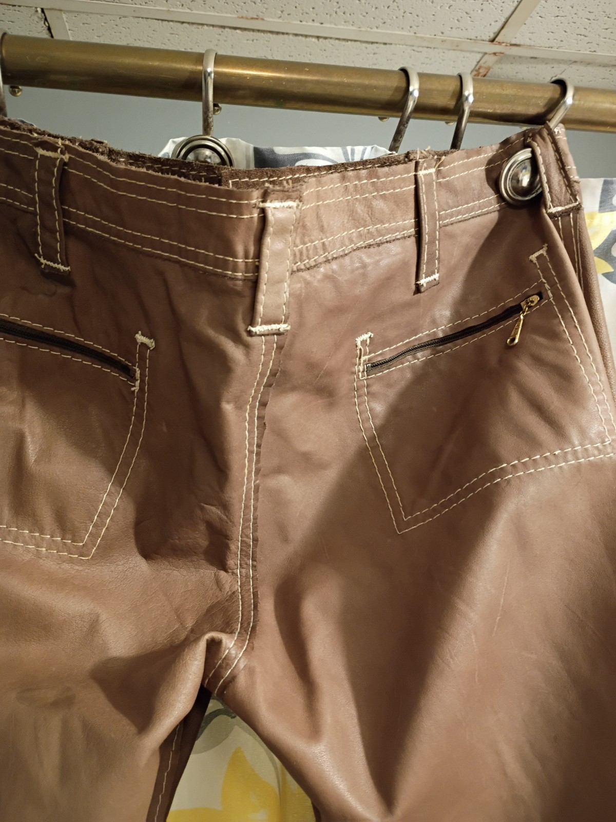 Vintage Lee 1970s”Hiphugger” Reversible Suede/Leather Pants Rare! Rare!