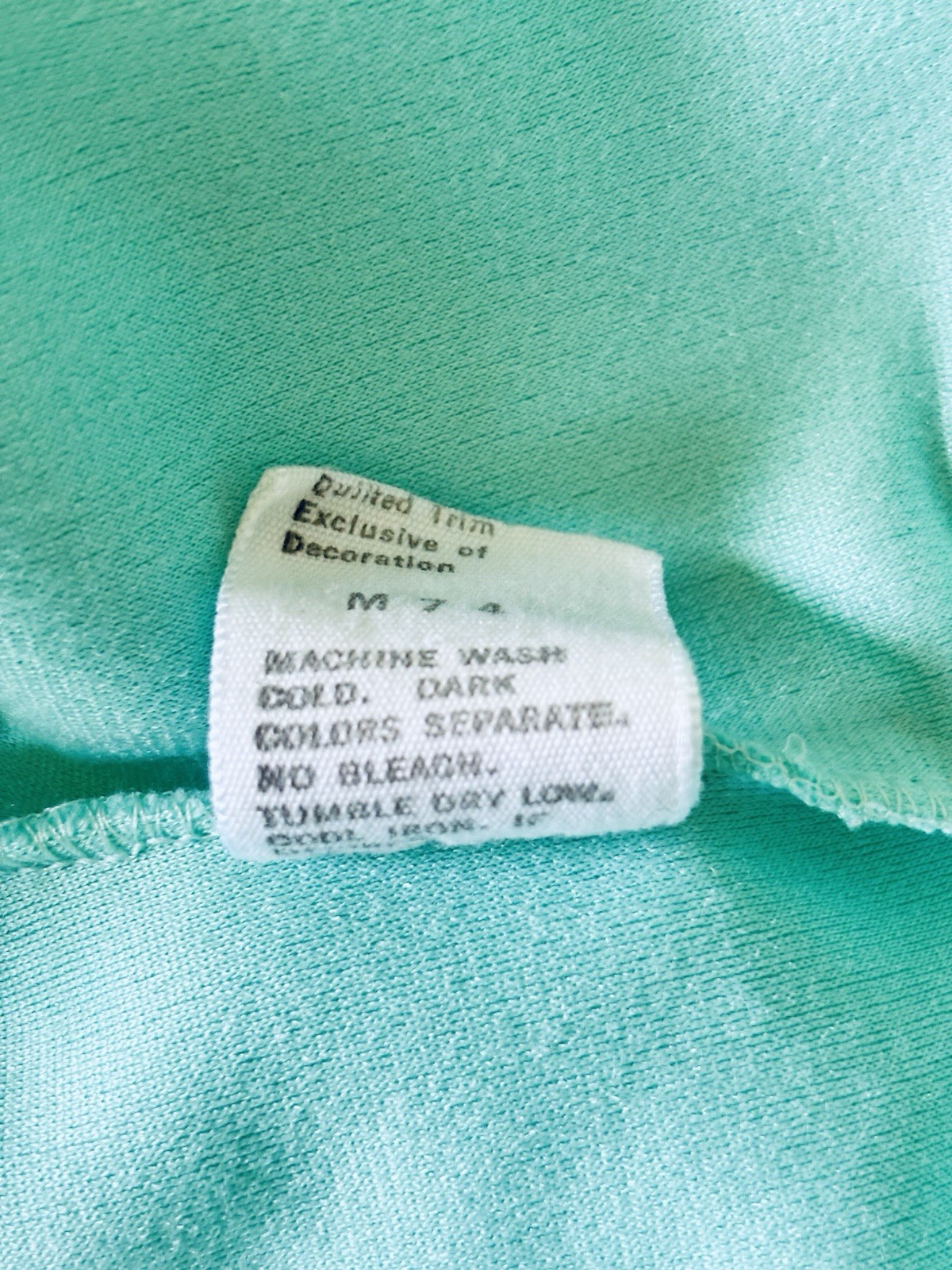 Vintage Loungewear By Artemis Gossard Robe Teal Green With Satin Trim Women’s S