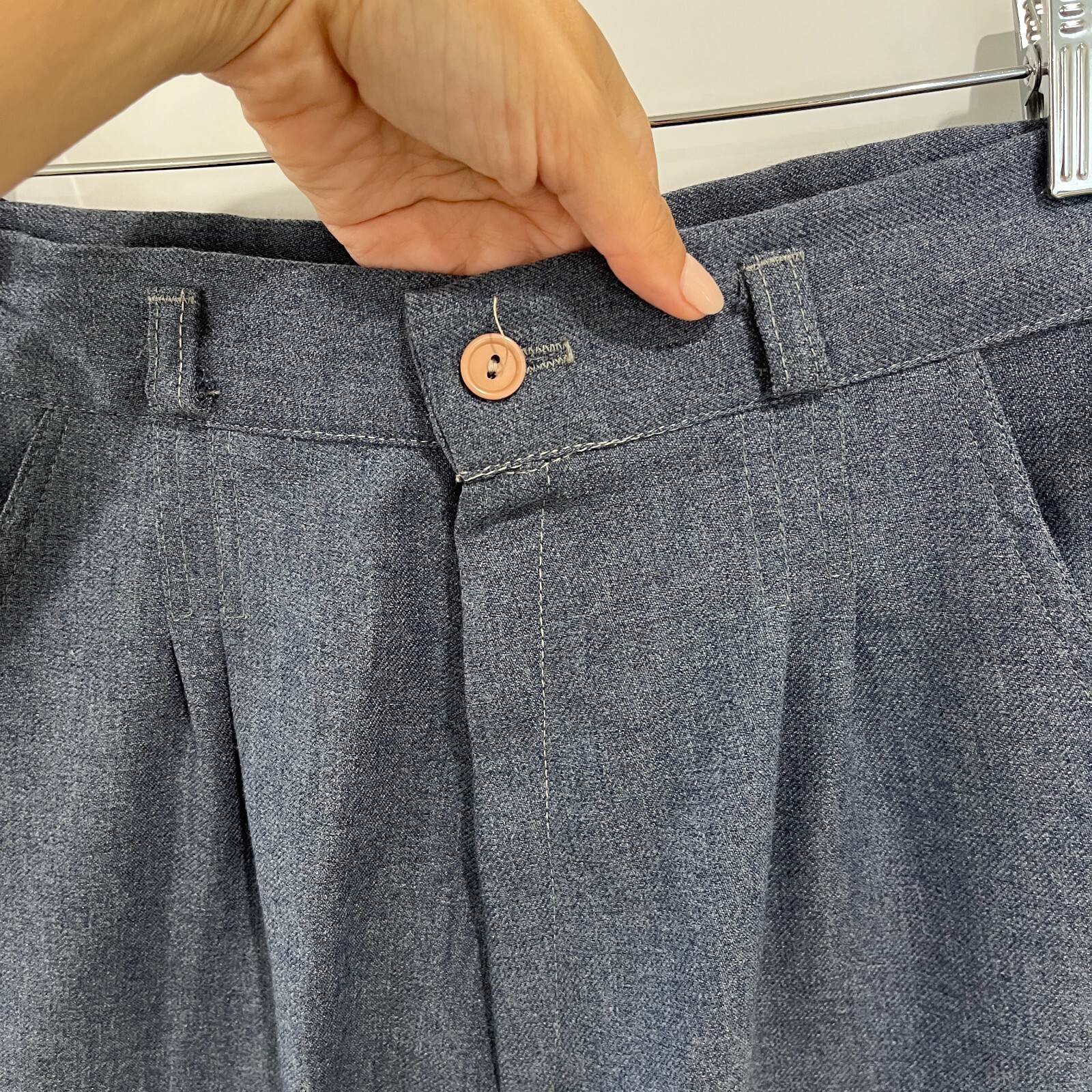 Vintage 70s Made In California Pleated High Waist Pants Deadstock NEW Size XS