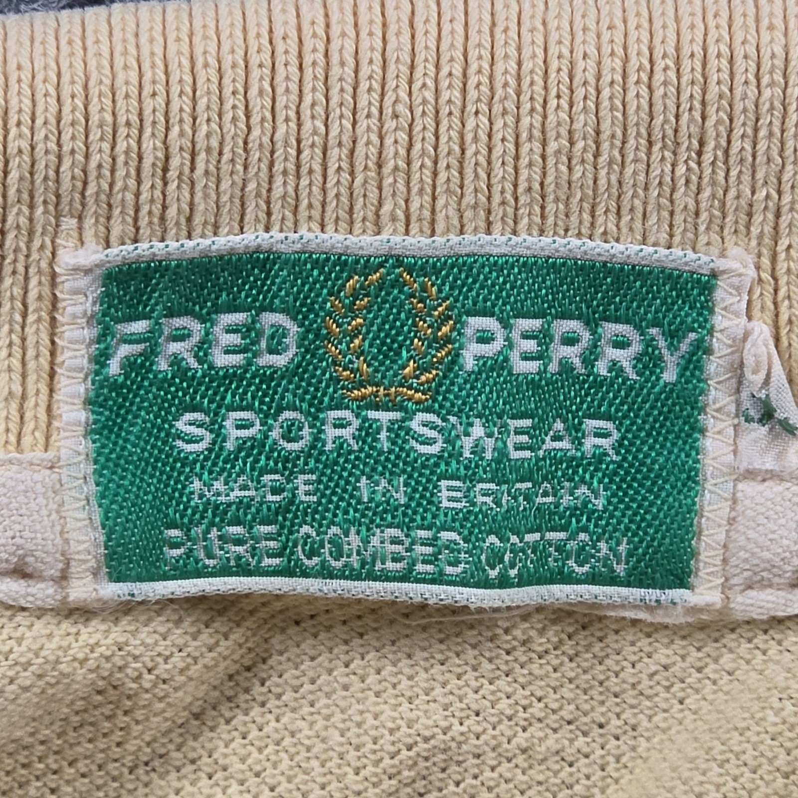Fred Perry Vintage 70s Yellow Polo Shirt Made In Britain Womens Size 38 Mod Tops