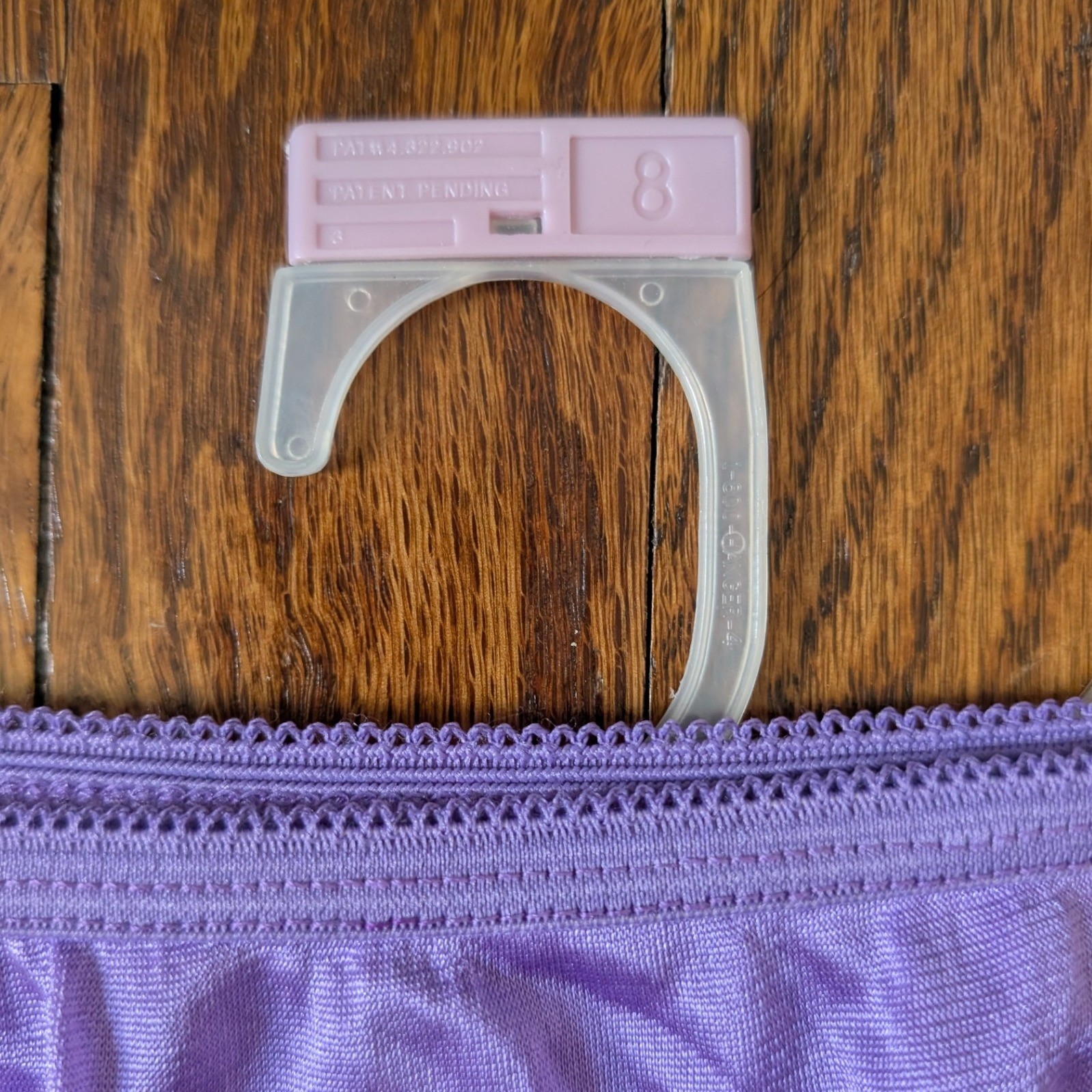 NEW Vtg Panties Purple High Waist Full Brief Nylon Picot Trim Women Size 8