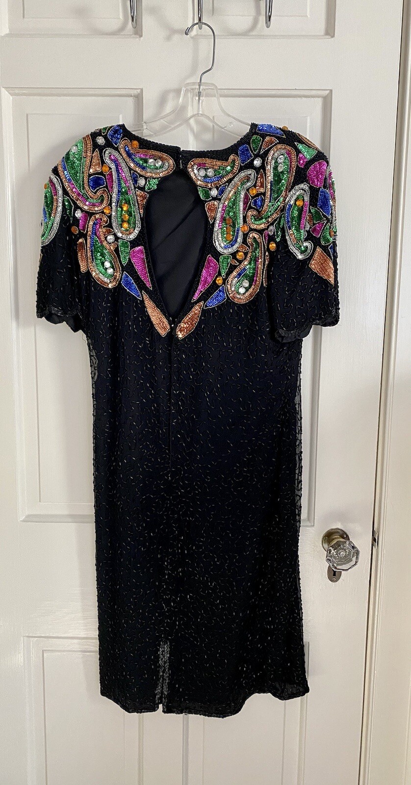 Vintage Stenay Cocktail Shift Dress 80s, S