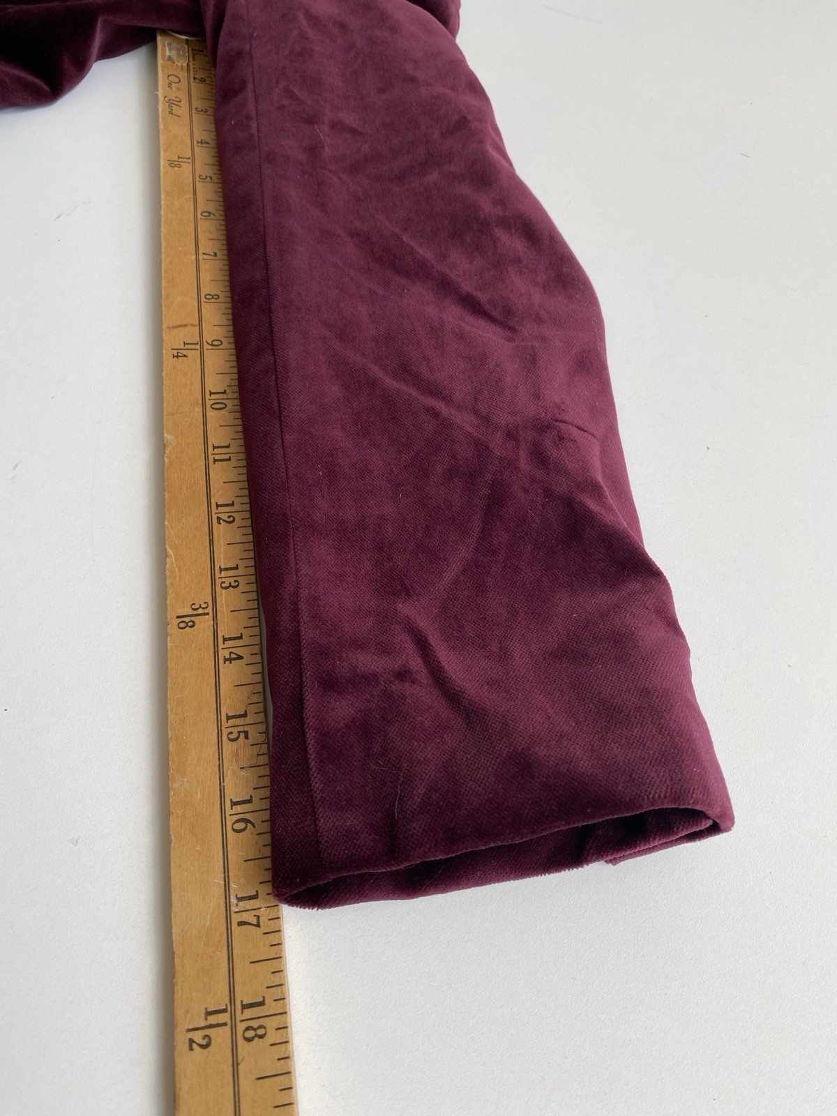 Vintage Laura Ashley Sz 4 Velvet Pantsuit Cotton Blend UK Burgandy