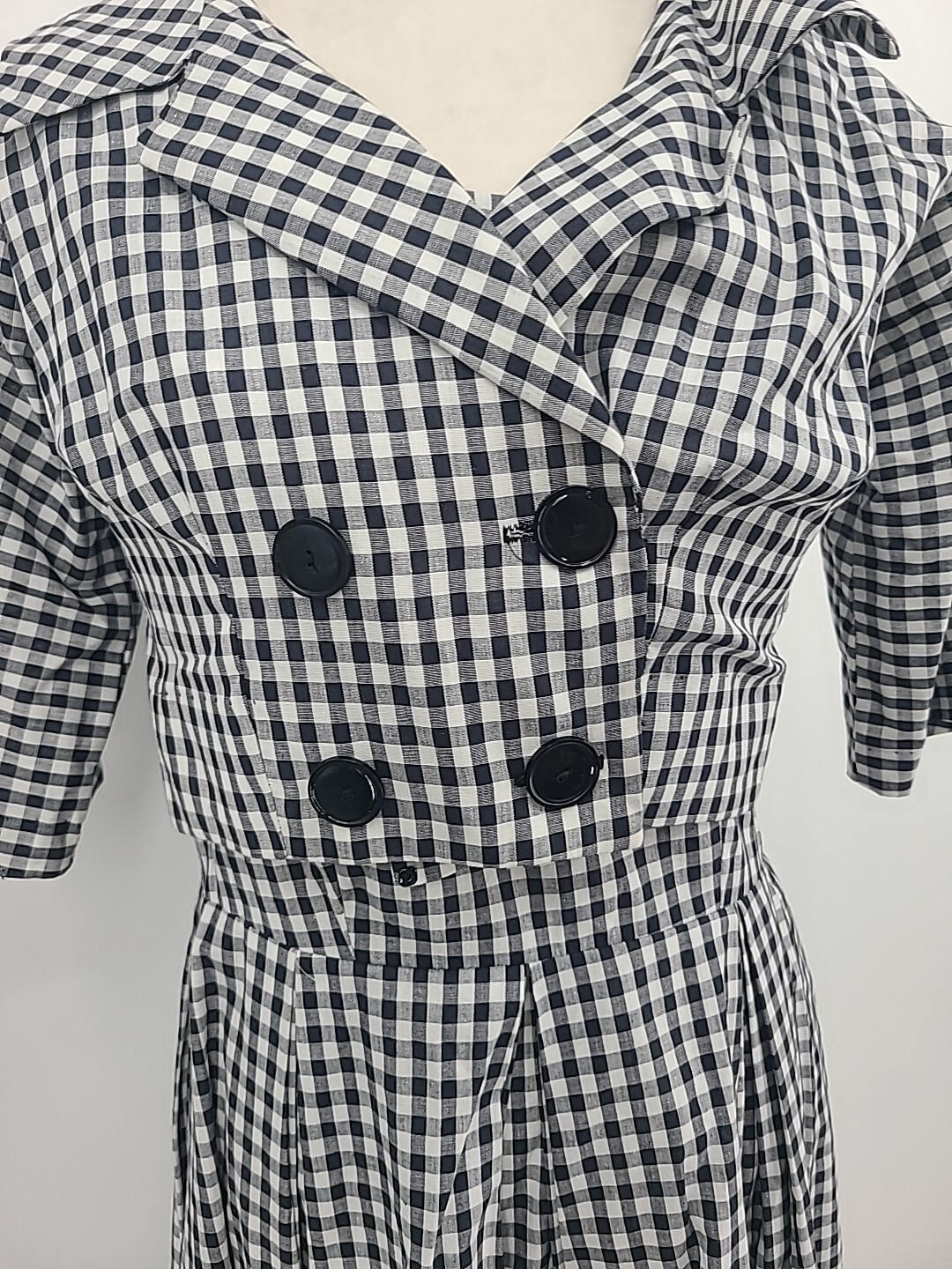 Vintage Deadstock Henry Rosenfeld Black & White Checkered Dress With Jacket