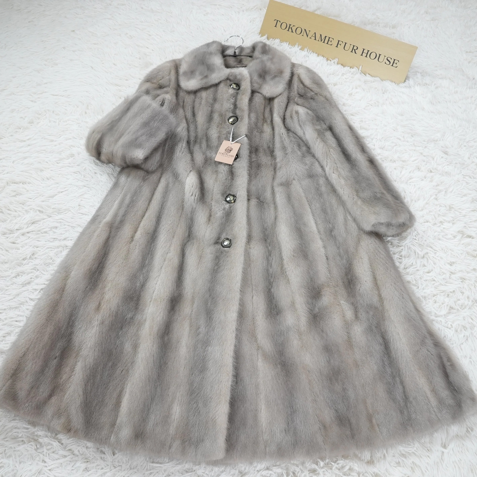 Sapphire Mink Long Coat A-LINE – Genuine Vintage Fur From Japan