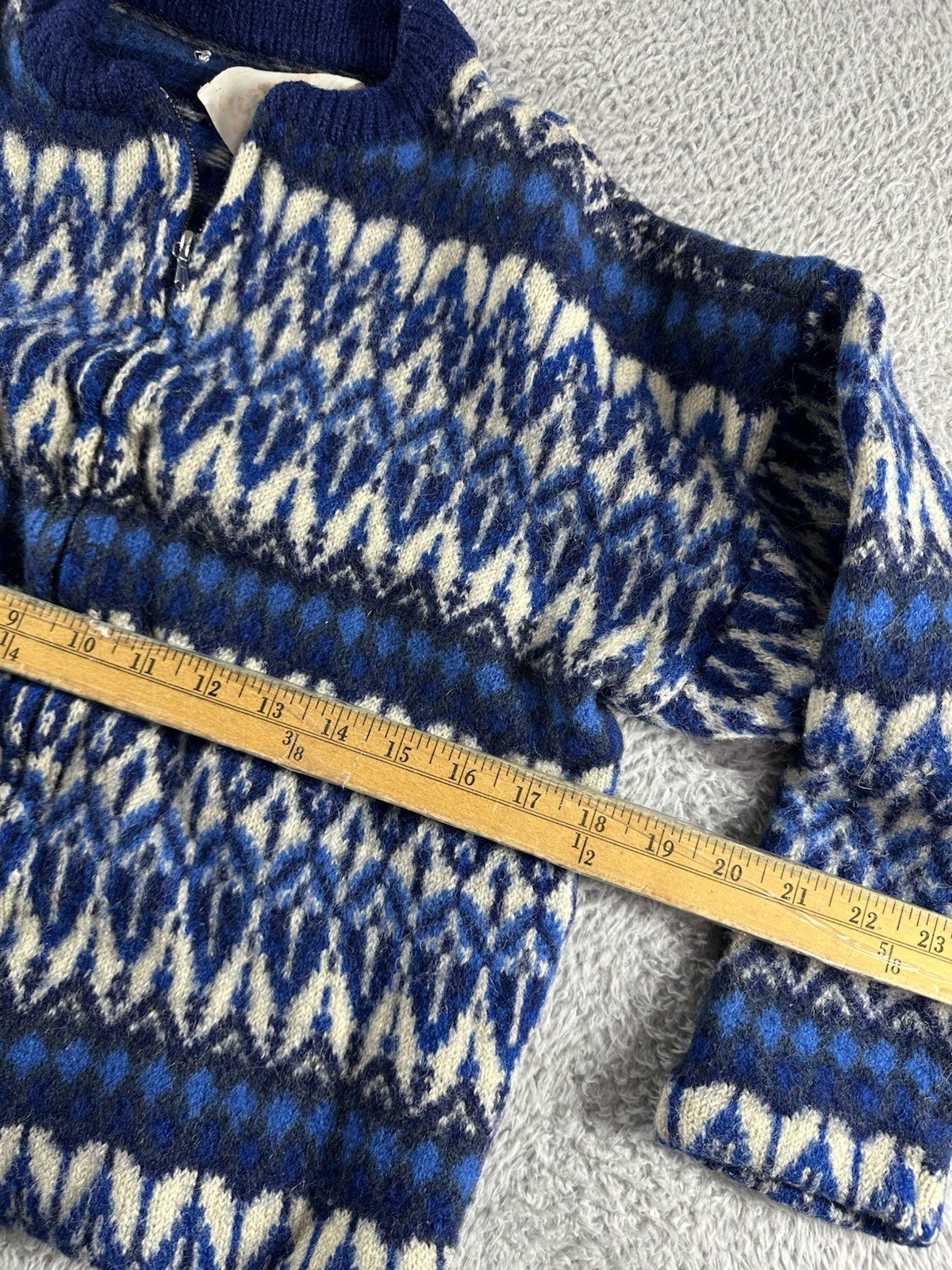 VINTAGE 50s Hans Heitsch Iceland Nordic Scandinavian Lambs Wool Sweater Sweden