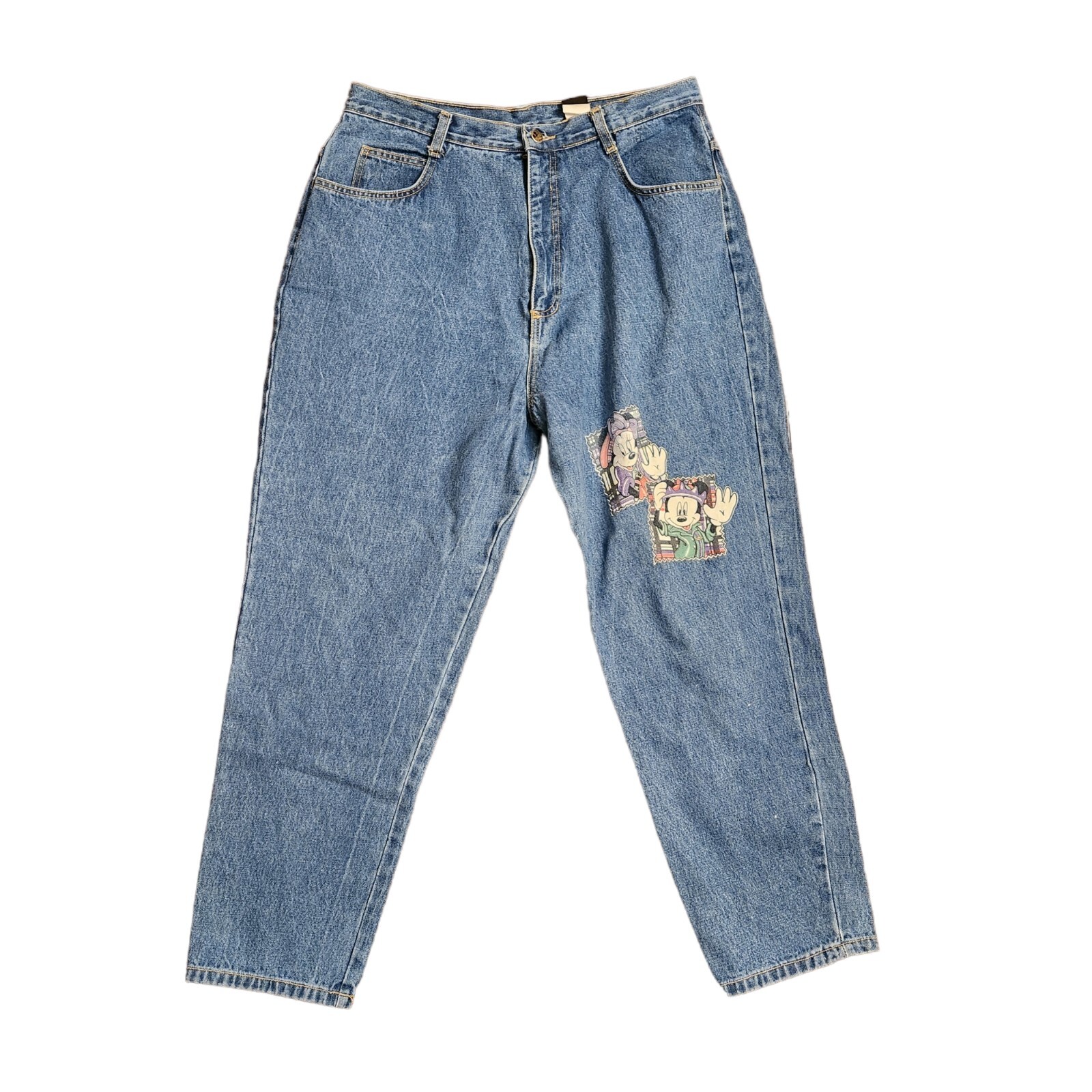 Vintage 90s Mickey Unlimited Jerry Leigh Jeans Size 18 Mom Jean Loose Disney Art