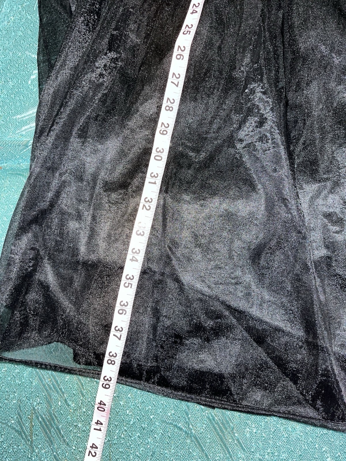 Vintage Vanity Fair Black Chiffon Nightgown Size 30 XS Extra Small Sleeveless