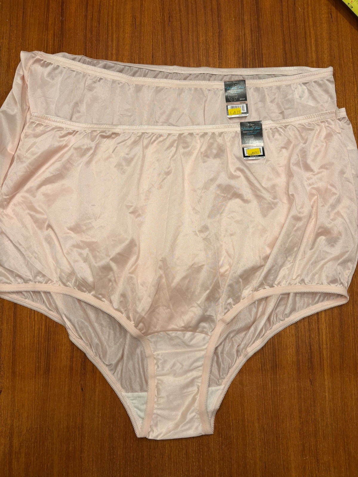 2 Pack Vanity Fair Perfectly Yours Ravissant Briefs Size 12 / 5XL NWT Multi Pink