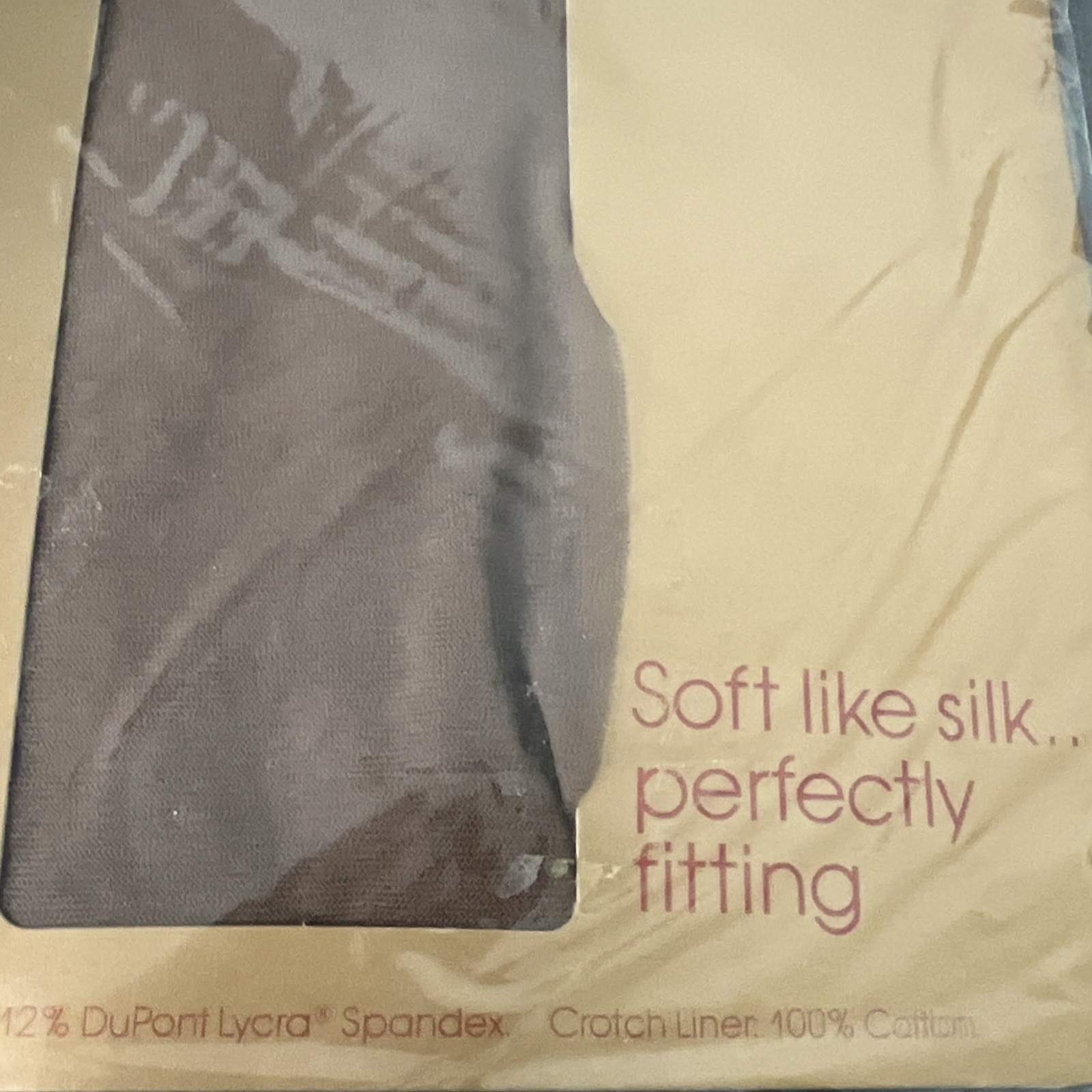 VTG 1985 Round The Clock Sheer Pantyhose Satin Taupe Style 51 – Size B – Trim