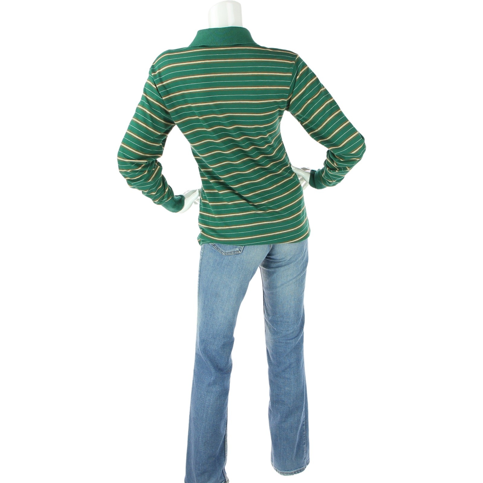 70s Vintage Admit One Striped Surf Skate Dogtown Grunge Punk Rock Polo Shirt