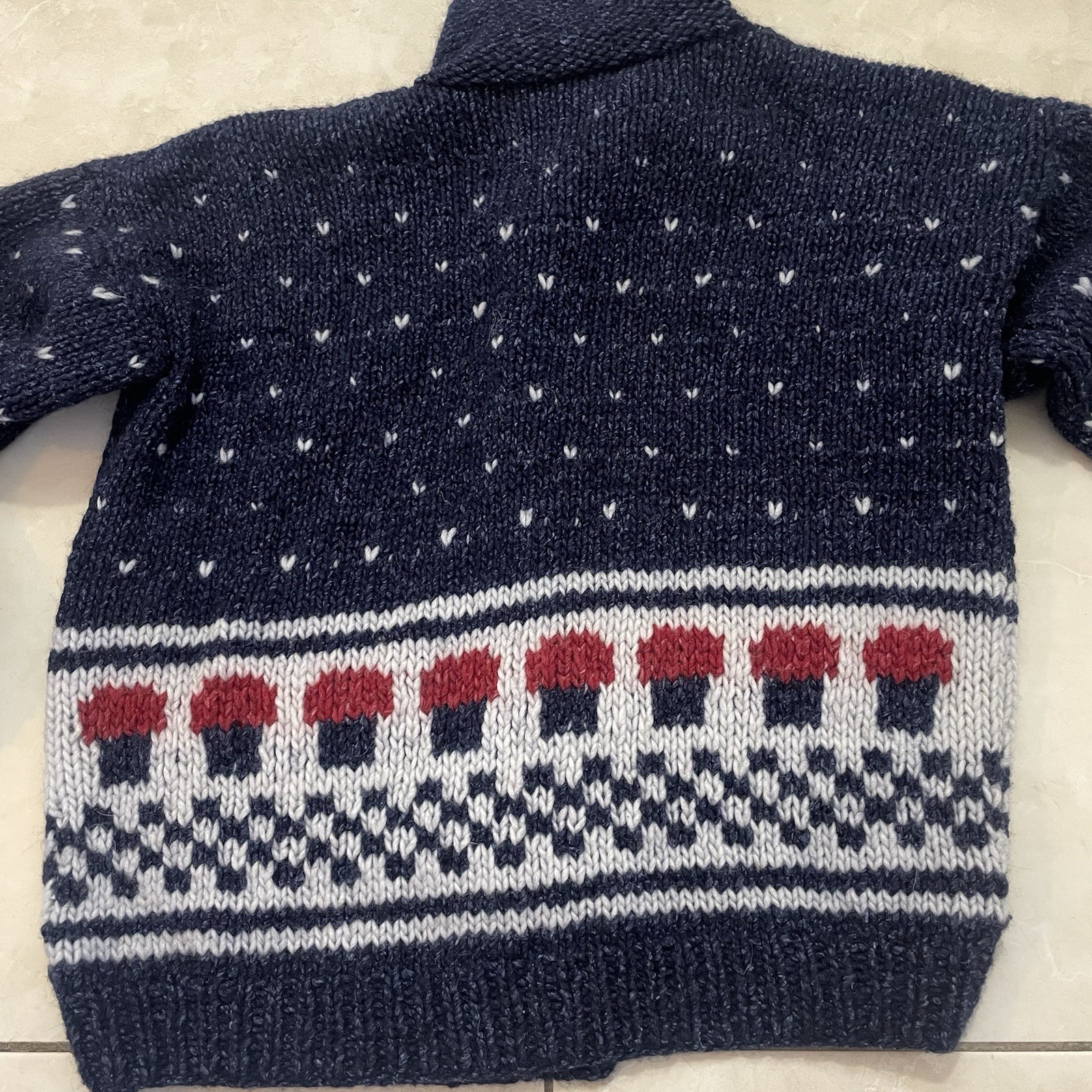 VTG Women’s Chunky Hand Knit Cardigan Sweater 1960s-1980s