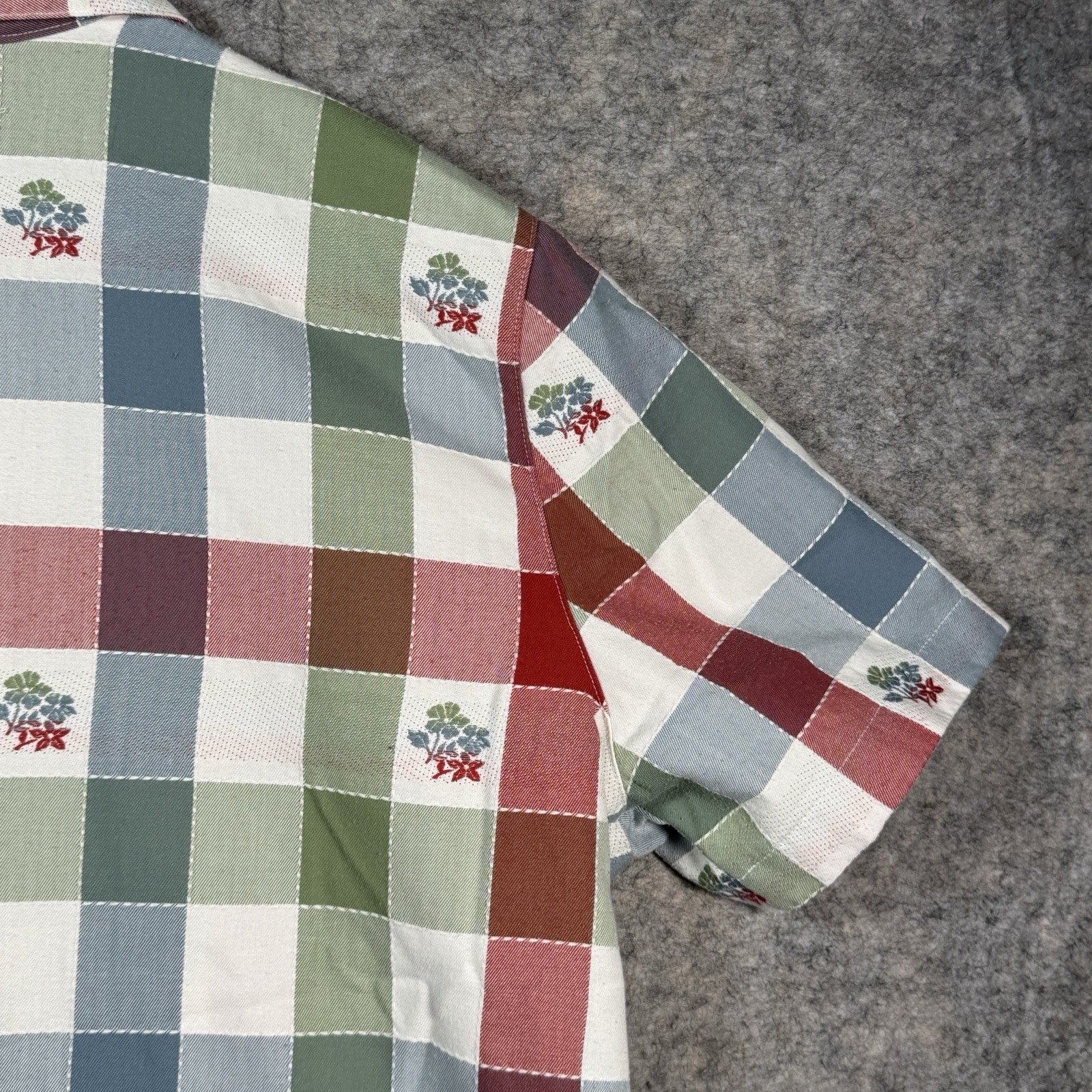 Vintage 90s Womens Alfred Dunner Plaid Embroidered Button Down Shirt Size 20