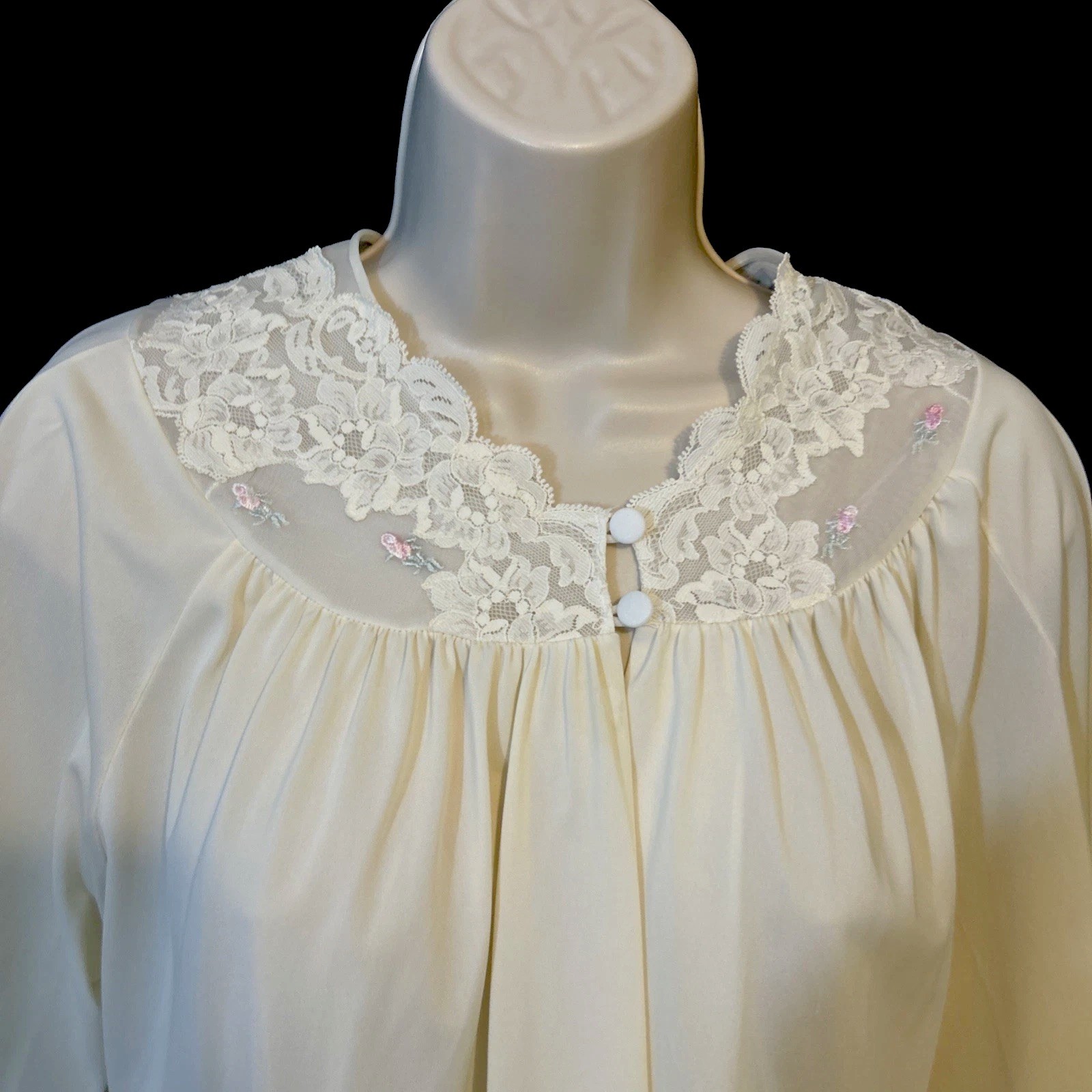 Vintage Shadow Line Caplet Robe Sz Small White Short, Classy Lingerie, ￼Lace￼