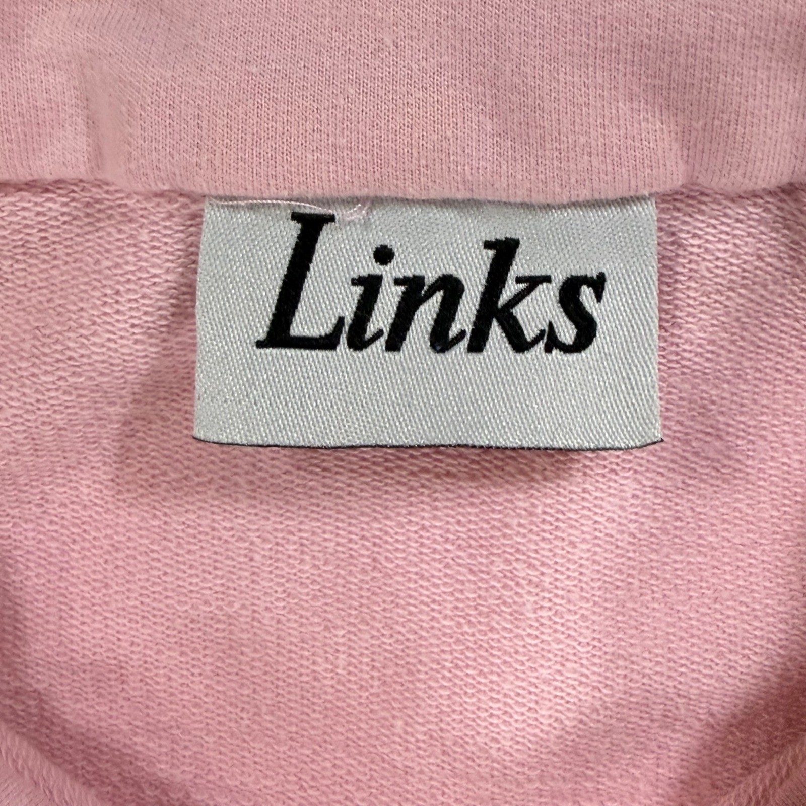 VTG Links Frog Embroidered Vest Womens L Pink Cottagecore Whimsical Sweatshirt L