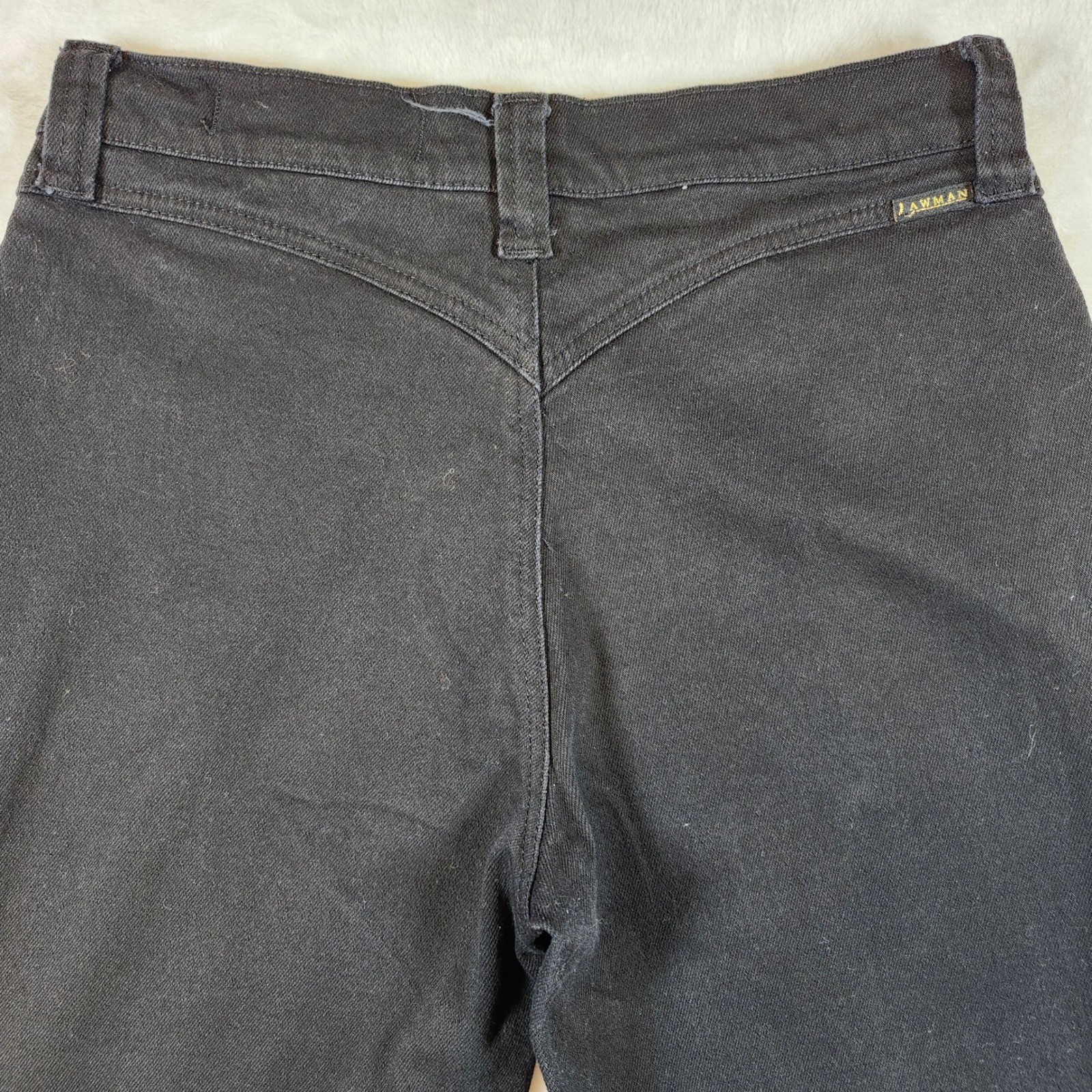 Lawman Western Jeans Womens 27 Black Excellent High Rise Bootcut Denim Vintage