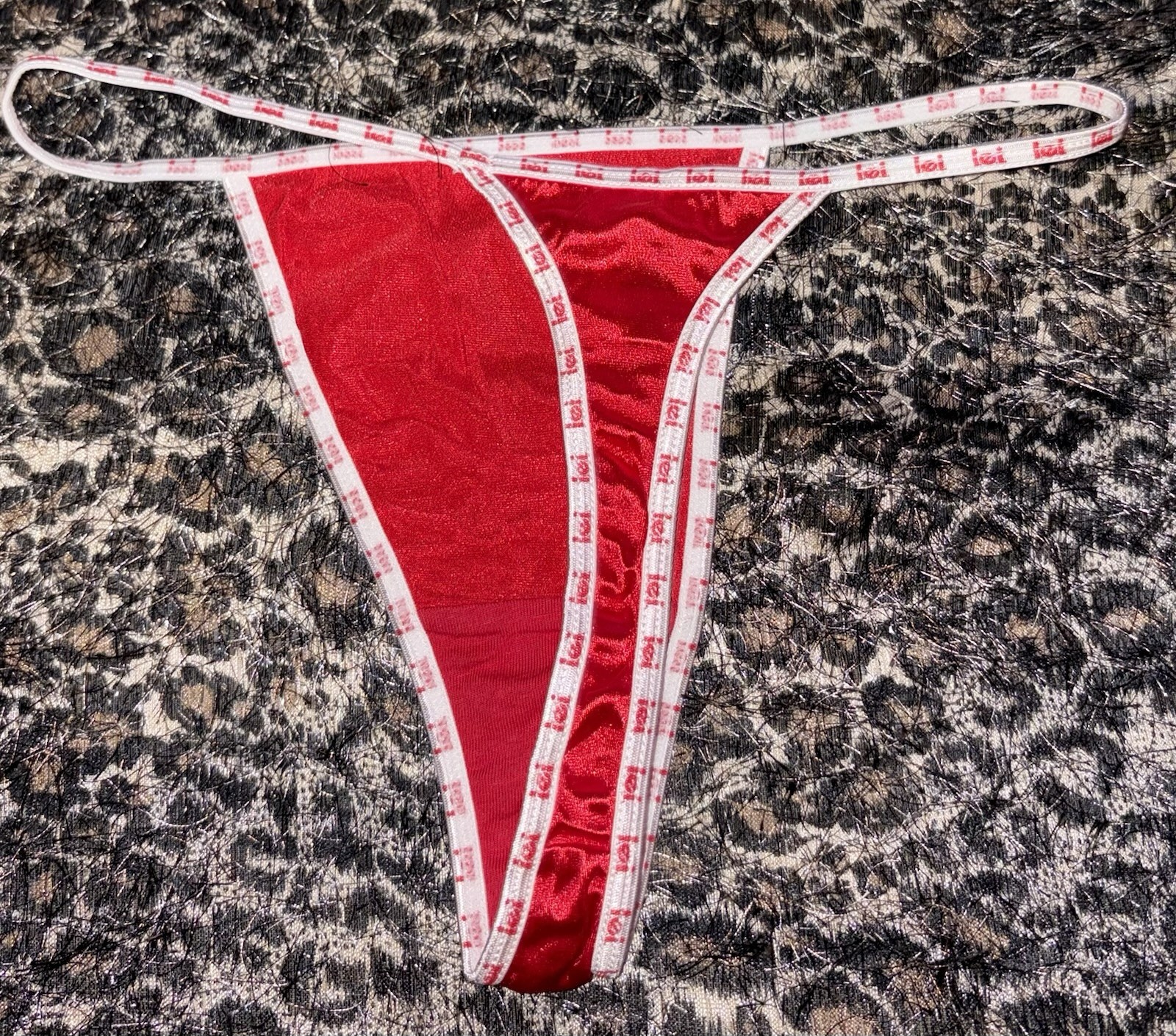 Lei Y2K Second Skin Hot Red Vintage M Thong String Bikini Panty Underwear