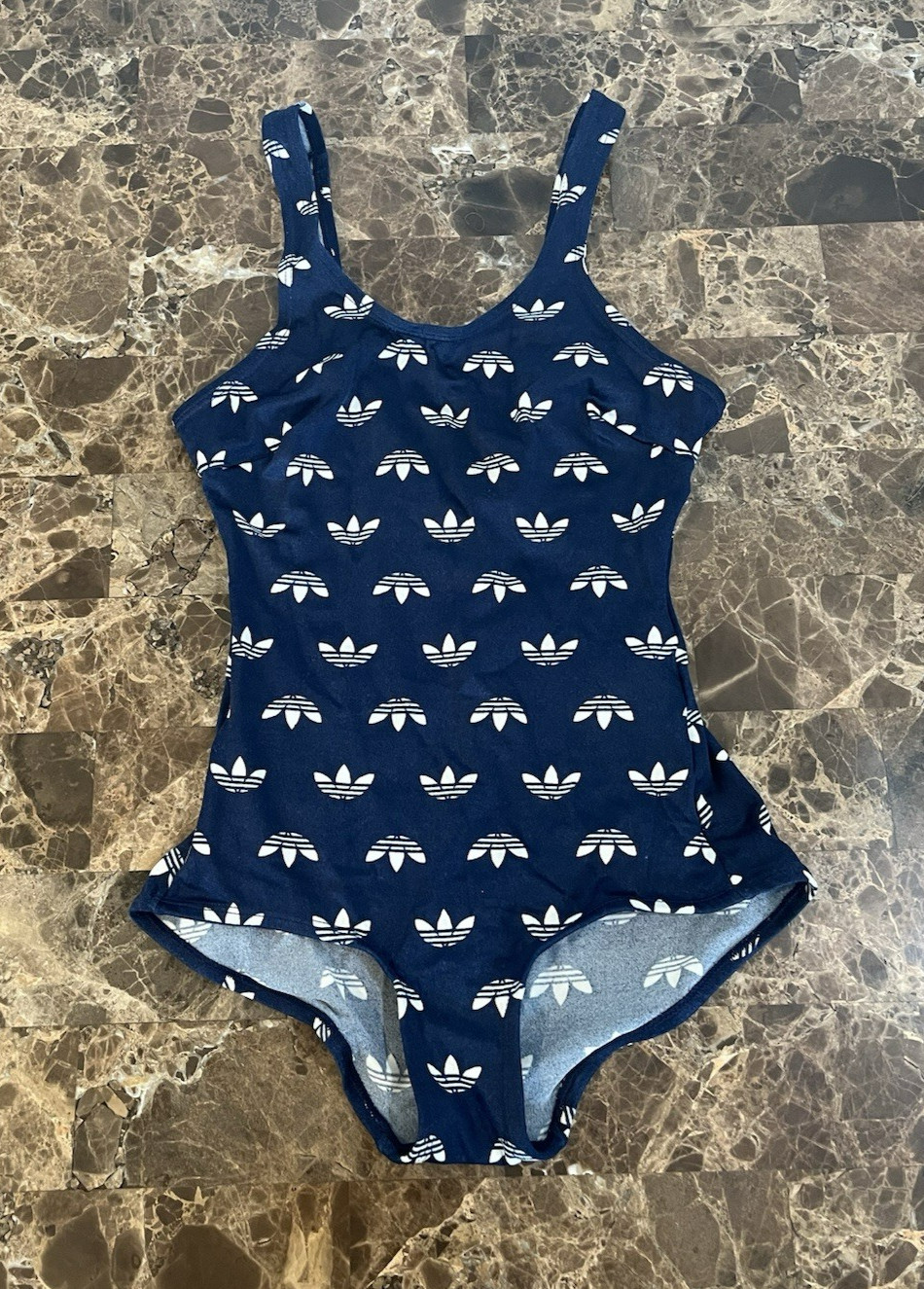 Vintage Adidas All Over Print One Piece Bathing Suit Made In USA
