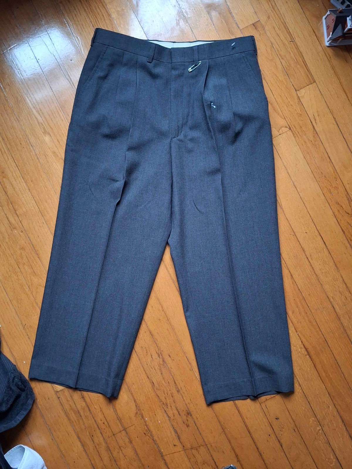 VTG 1970s-1980s Hasting & Smith trousers W Talon zipper+ wide legged 33×24