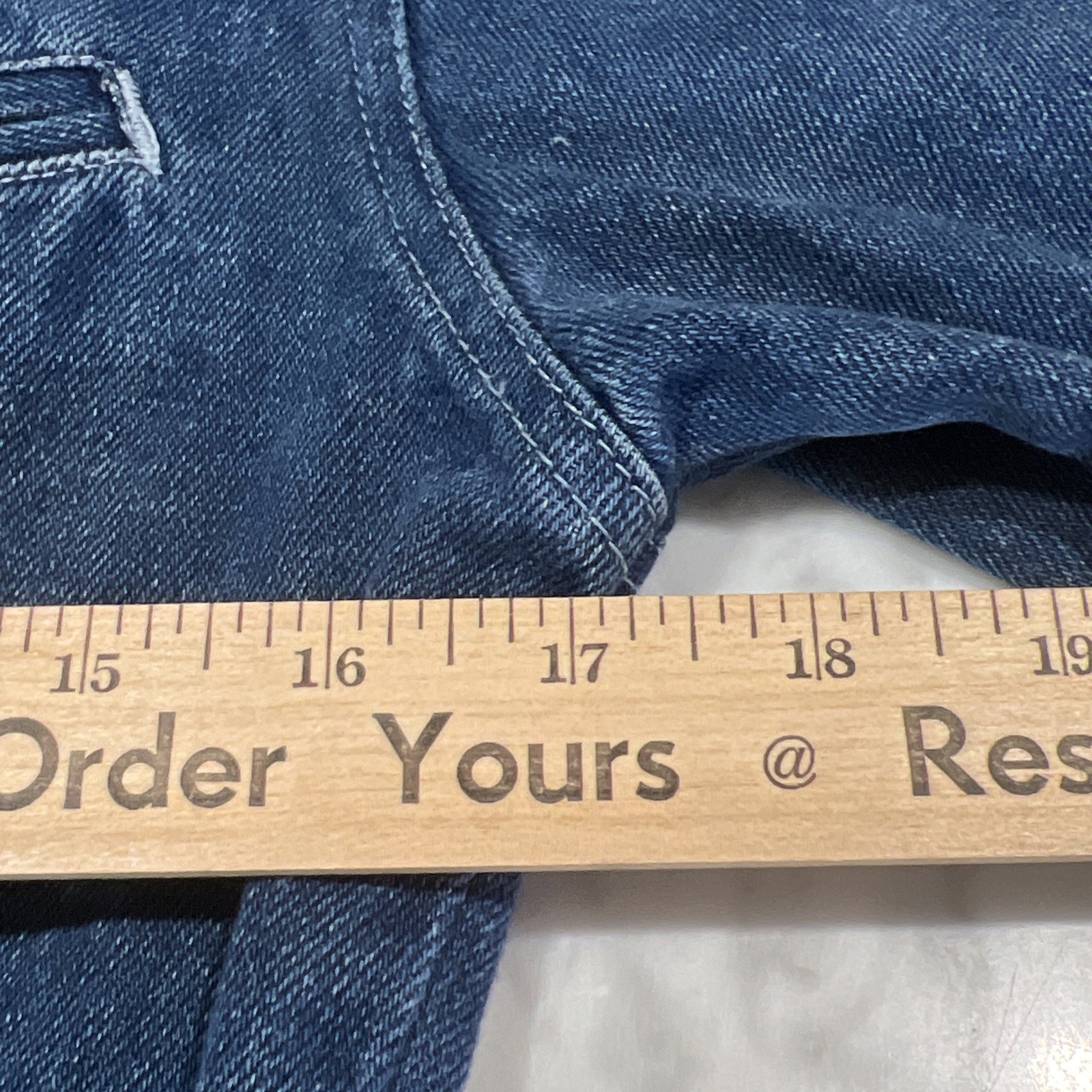 Vintage Changes Jean Jacket Womens 6 Blue Single Breasted Fitted Pockets 70s 80s