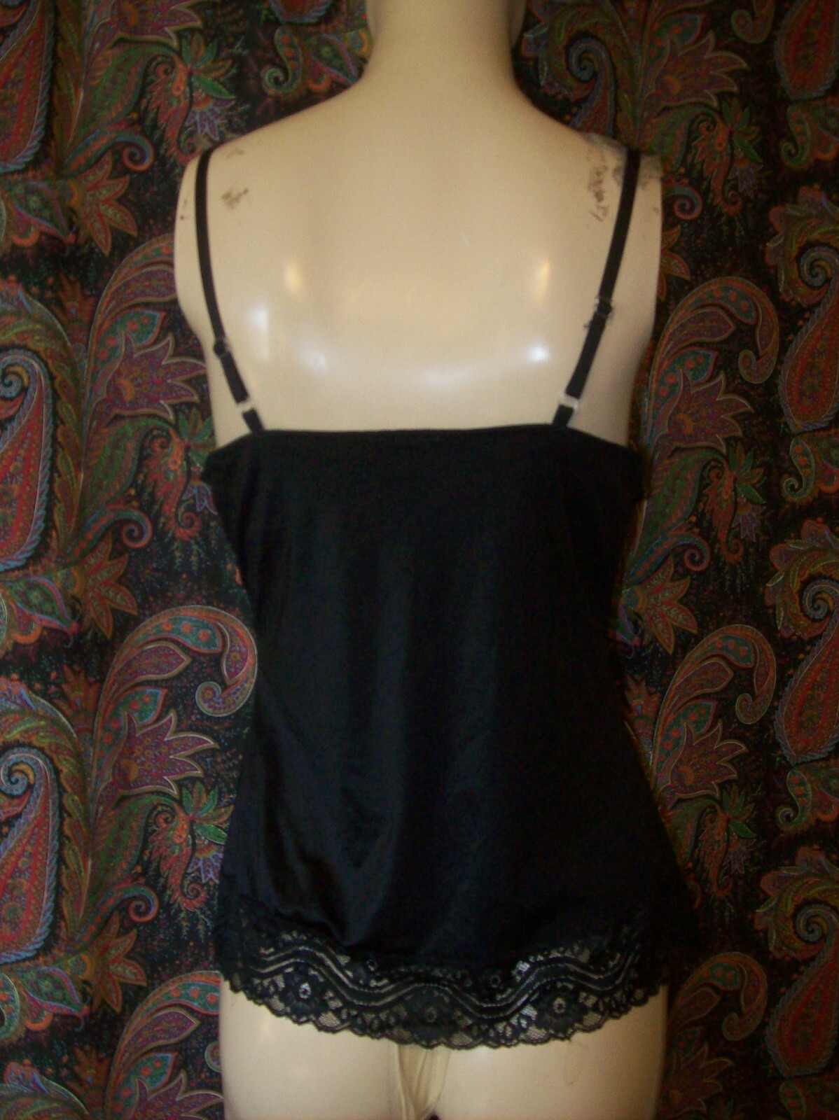 VTG Ambrielle Black Bra Top Slimmer Camisole Shaping Girdle L