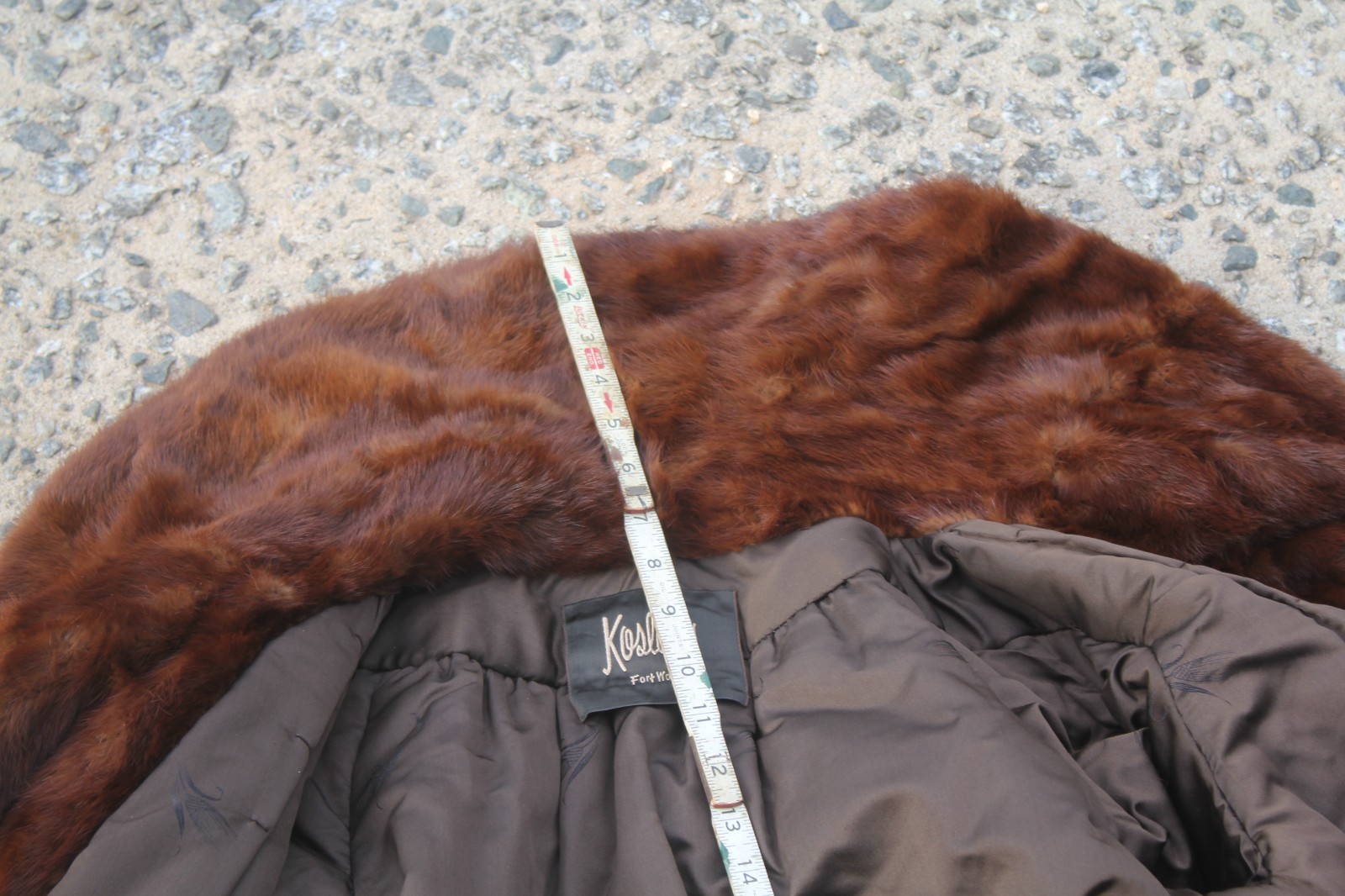 Vintage Koslows Genuine Mahogany Mink Mid Length Fur Coat Forth Worth S/M? LOOK