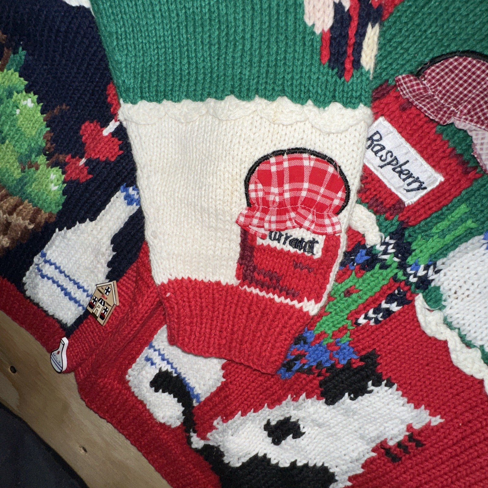Vtg 1993 Sz M The Eagle’s Eye Birchs Country Store Hand Knit Cardigan *See Pics