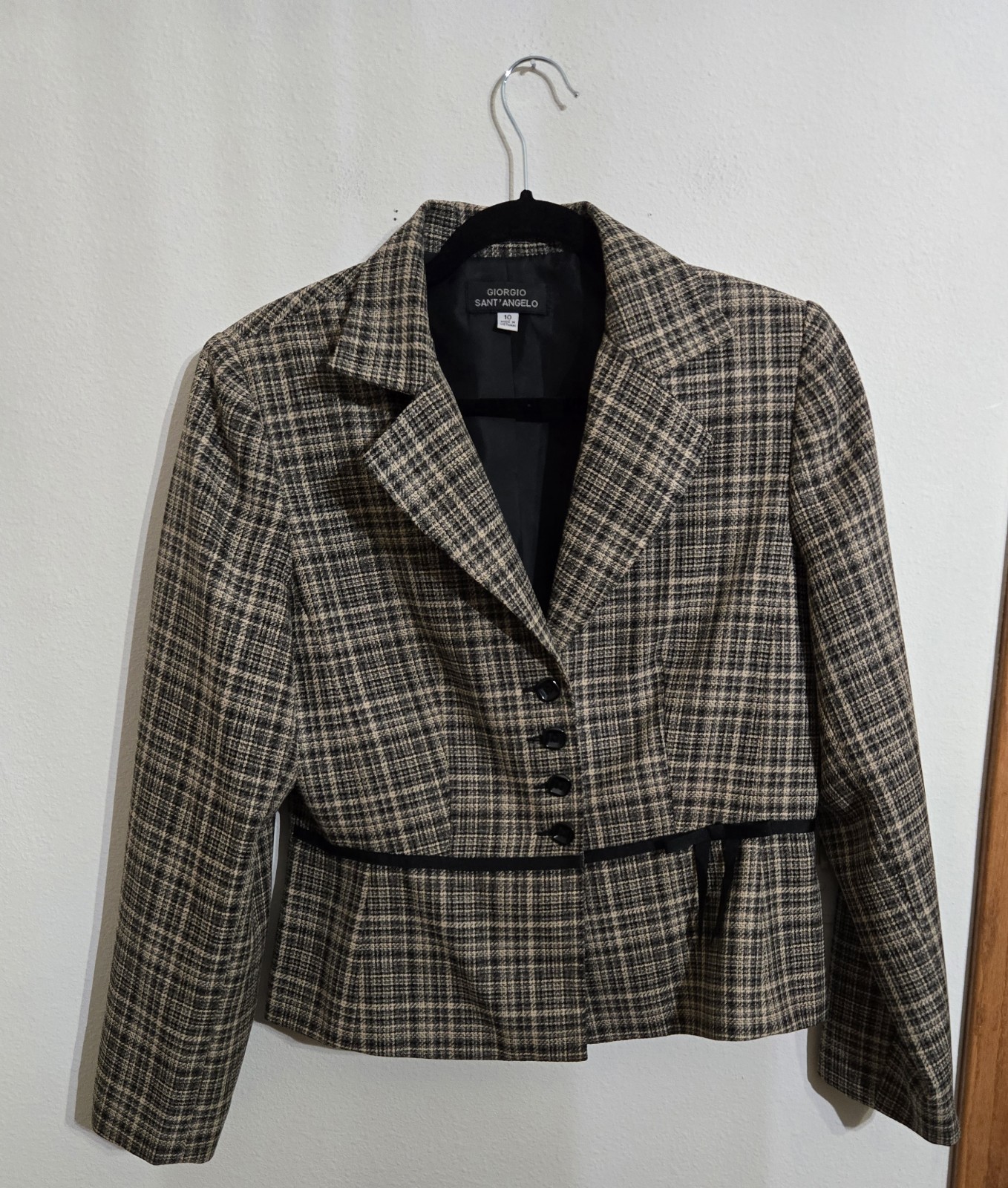 VINTAGE GIORGIO SAINT’ANGELO Women’s 2-Piece Jacket/Skirt Green Twead Sz 10