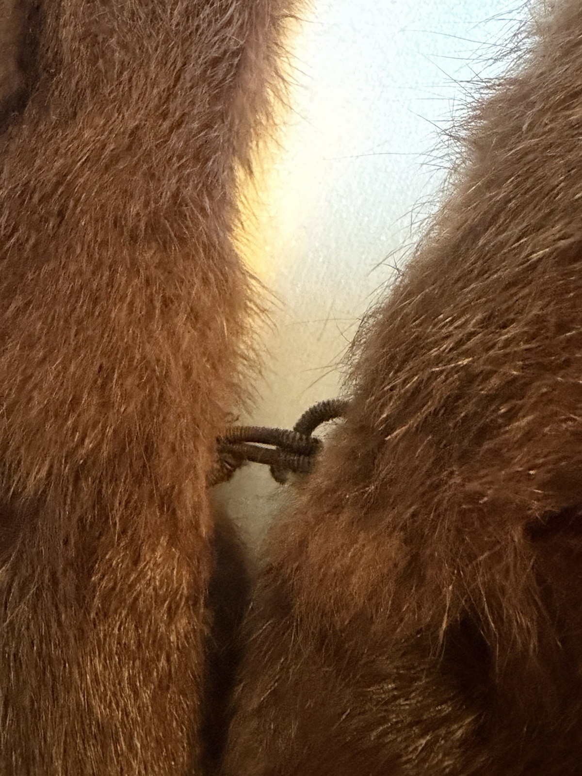 Vintage Fur Mink Stole Shrug Wrap Cape Jacket Sable Brown