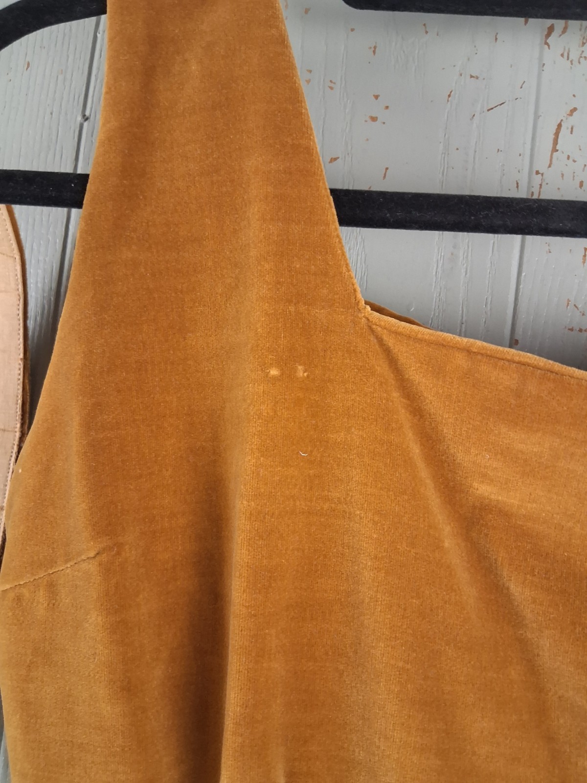 Vintage Handmade 50s Velour Cocktail Dress Belted Honey Color Block Pleats SMALL