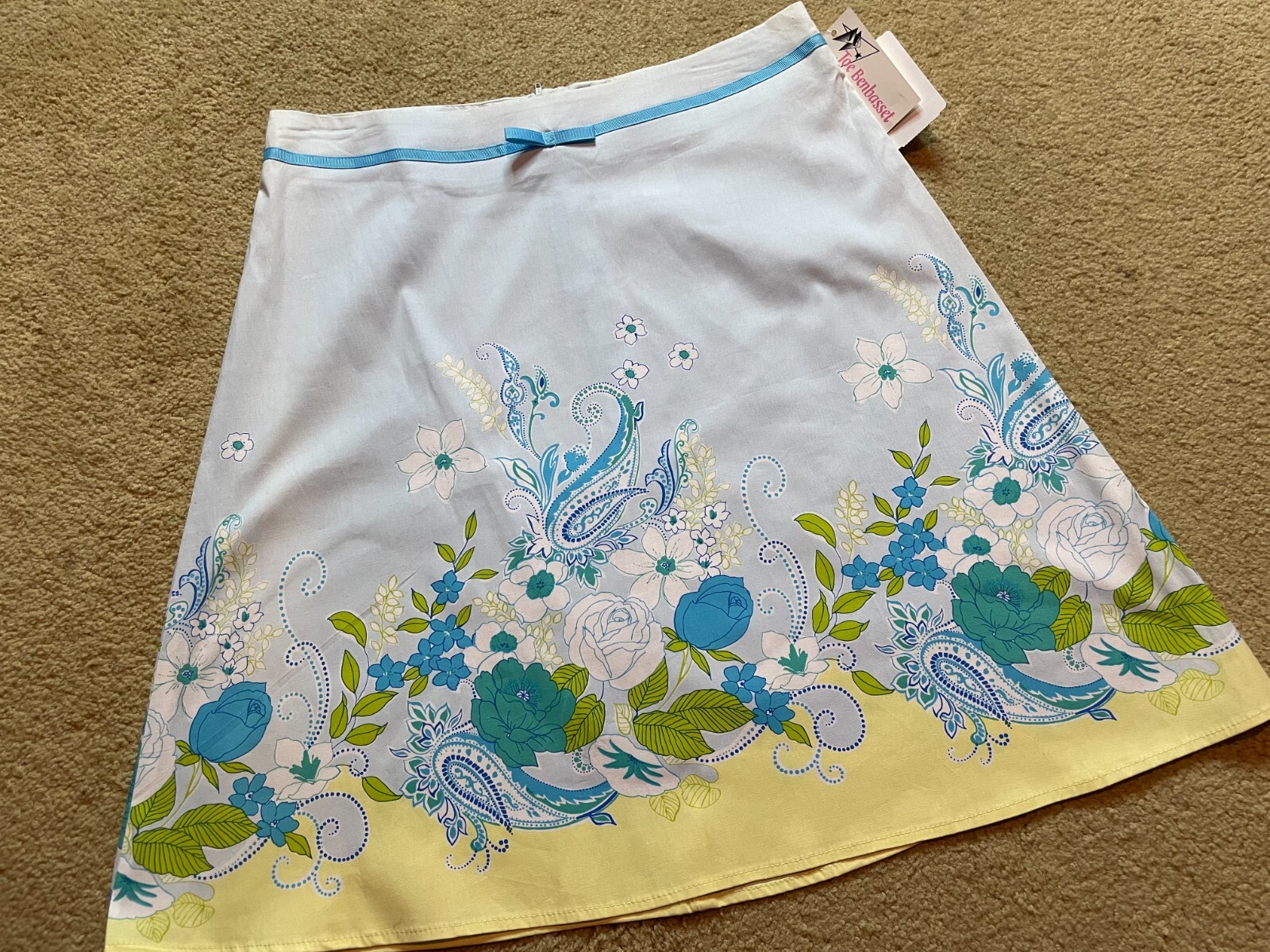 NEW DEFECTS Vtg Y2K 2000s Made in USA Fairy Cottagecore Floral A-Line Skirt M