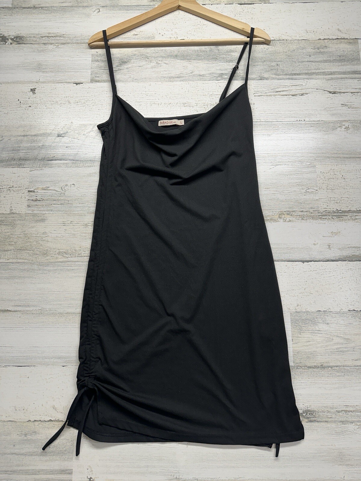 Vintage Y2K Black Scoop Neck Tank Dress Juniors Large Goth 90s Clueless