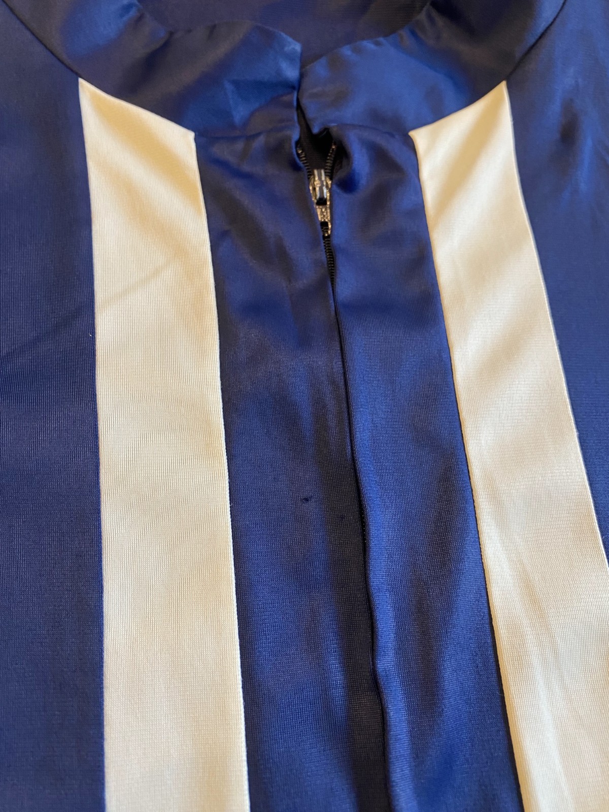 Vtg Vanity Fair Housecoat Nightgown Size 18 XL MooMoo Muumuu Navy Stripe Pocket