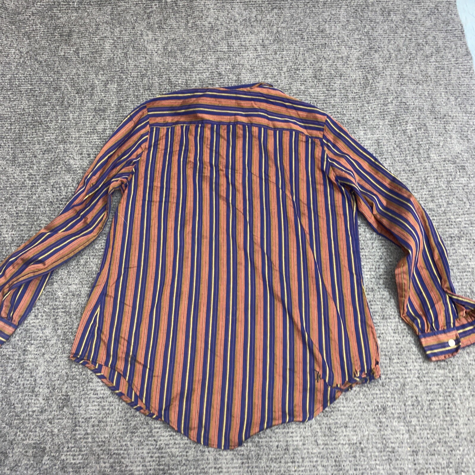 Vintage Dunloggin Stripe Lightweight Women’s Large Collar Preppy Dress Shirt