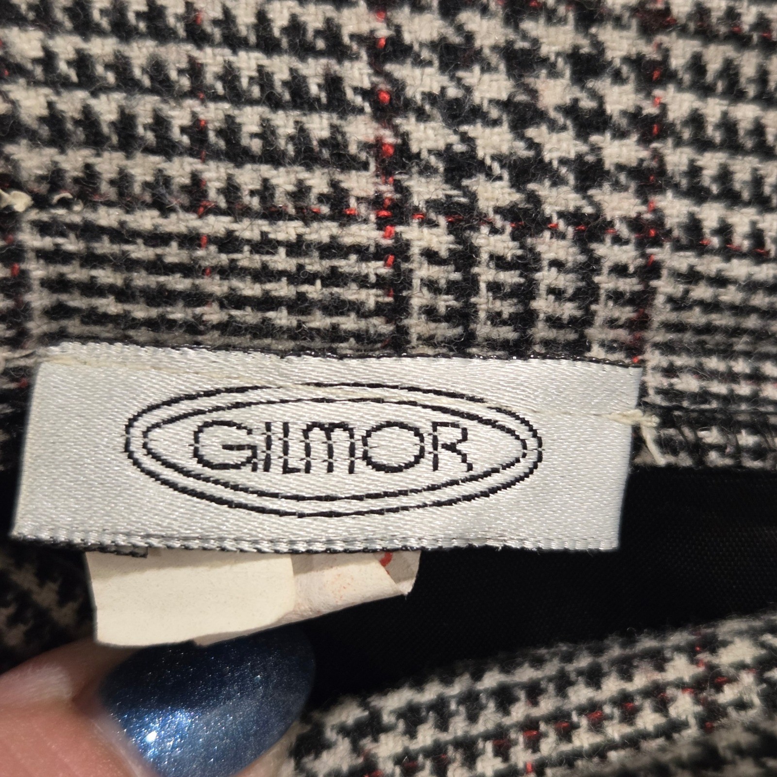 Vintage Gilmor Glen Check Plaid Pencil Skirt Women Size 10 Dark Academia Preppy