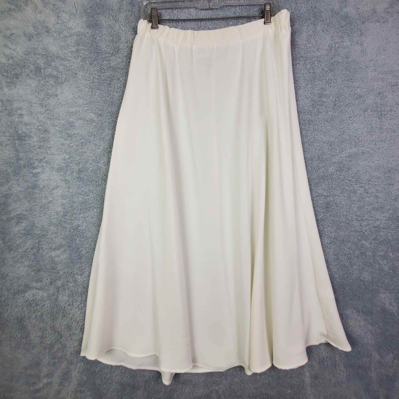 Vtg 80s Allison Woods Skirt Suit Sz 18 White Single Breast Jacket Flared Skirt