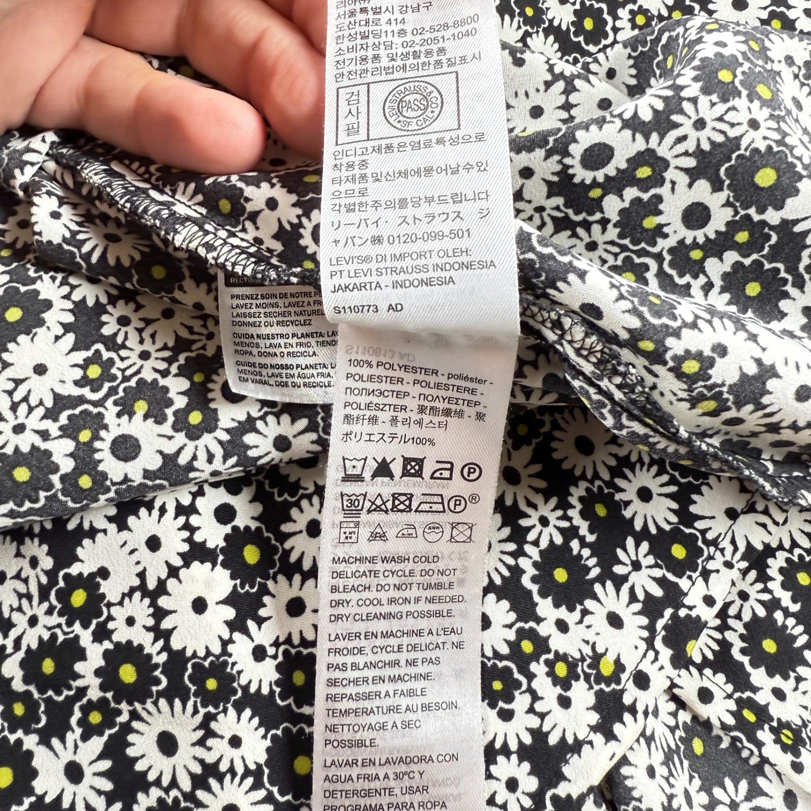 Levis Dress 2X Floral Print Button Front Midi Dress Cottagecore Prairie Retro