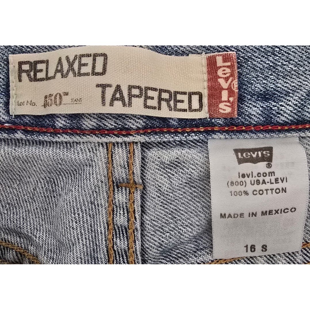 Vintage 90’s Levis 550 Relaxed Tapered Light Wash Jeans Womens 16 Short 1257
