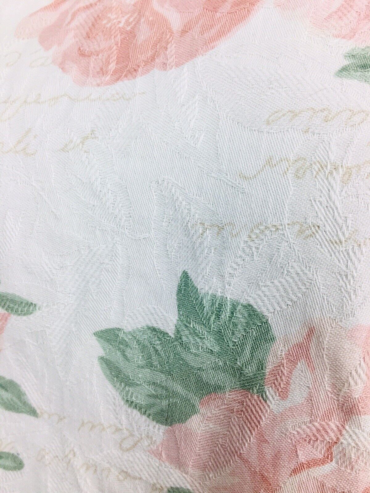 Vintage 80s Lucia French Romance Cottagecore Rose Brocade Love Notes Top