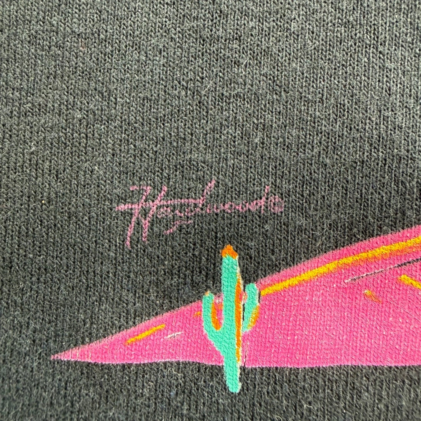 Vintage 1990 Phoenix Jazz Festival Tank Top Hazelwood Premo Black Neon Medium