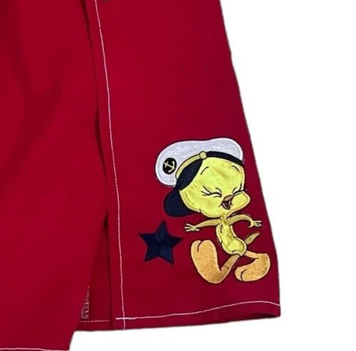 Vintage Looney Tunes Tweety Bird Skort 16 Shorts Red Sailor Nautical 1997 Womens