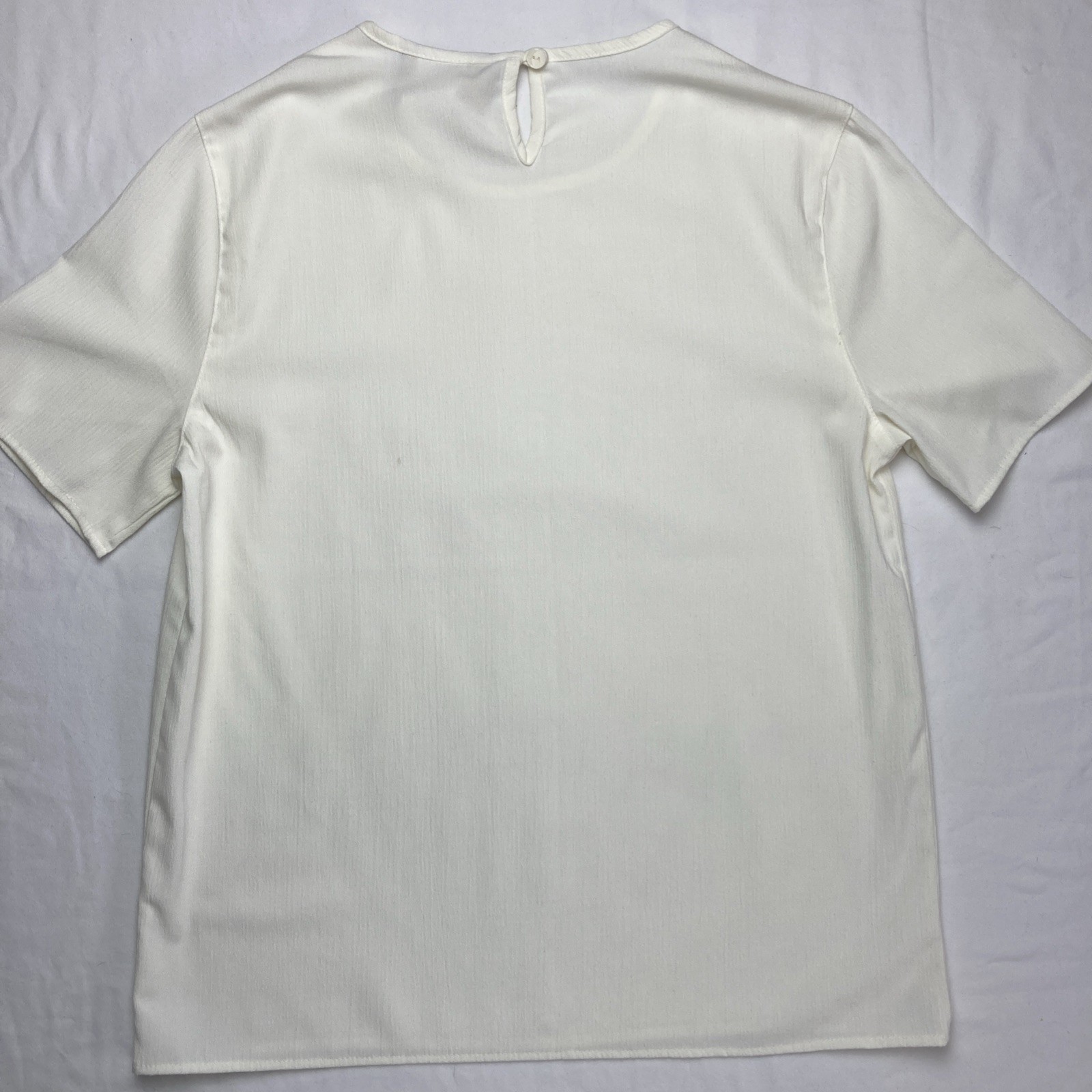 Toni Garment for CC Magic Vintage Keyhole Blouse Ivory Size SMALL